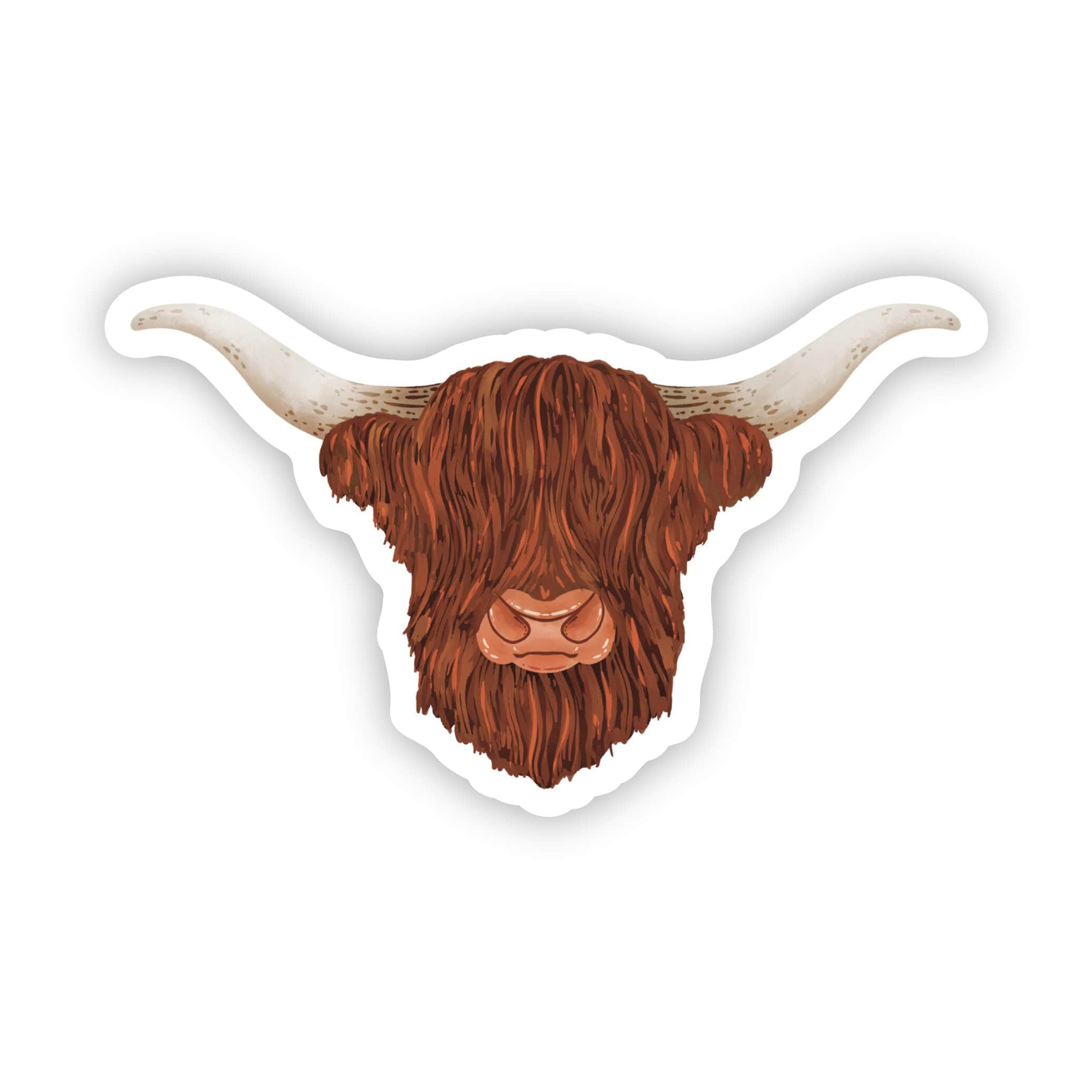  Highland Cow Head Sticker、mySite、ghnorth