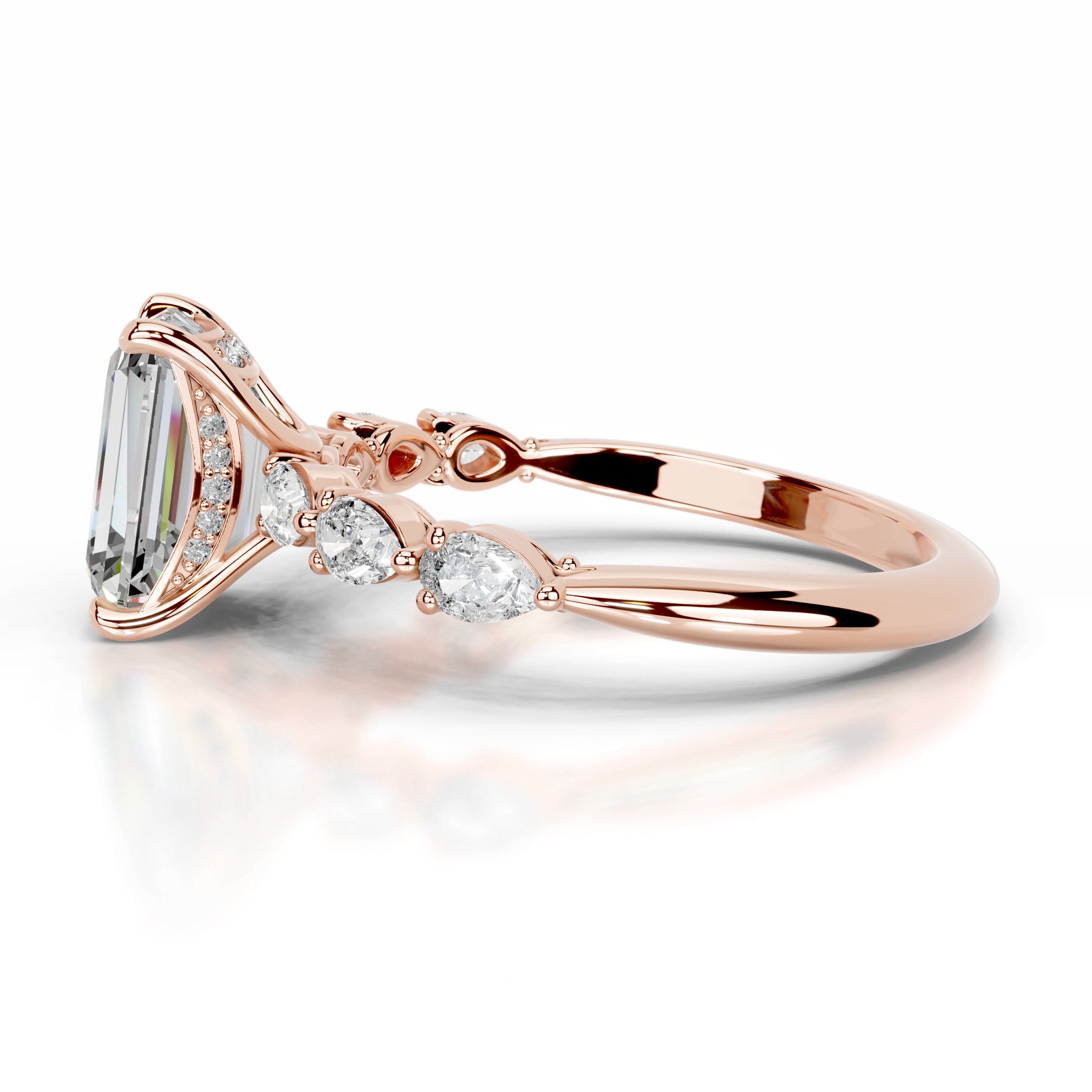 Alinta Moissanite & Diamond Ring - 14K Rose Gold、mySite、hinf8tx79