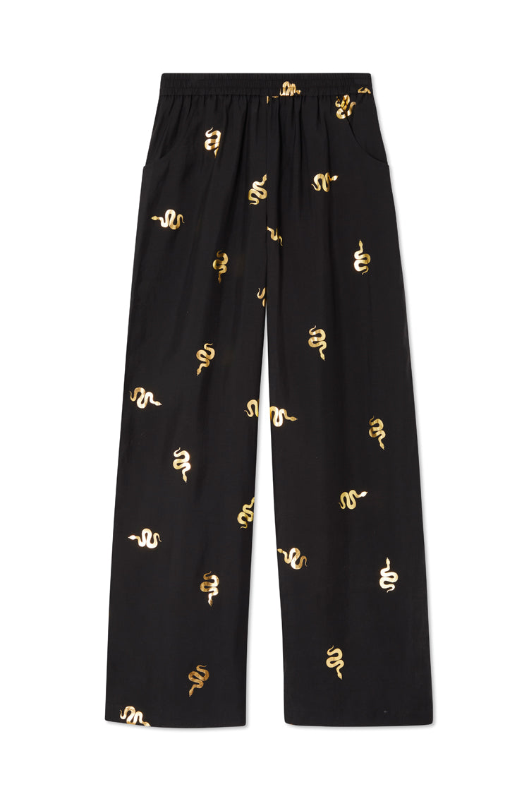 Black Gold Snake Elissa Trousers、mySite、solidvoid