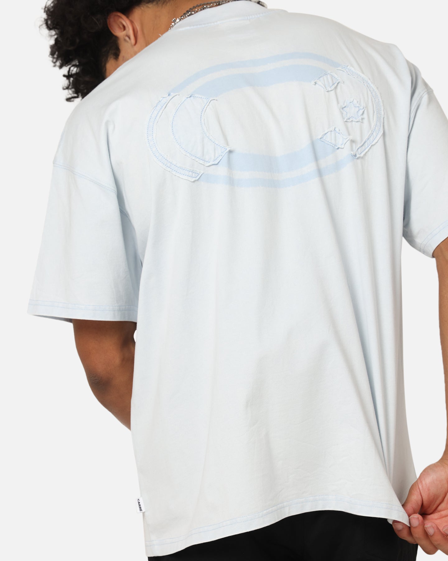 Carre Con Star Oversized T-Shirt Baby Blue、mySite、zt4zffjzw