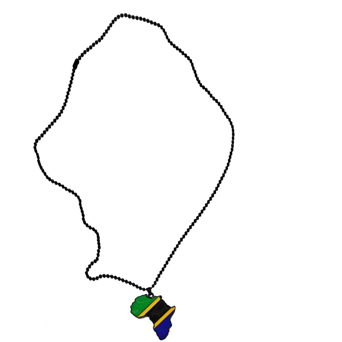 Tanzania Flag Pendant Necklace Africa Map Necklace、mySite、solidvoid