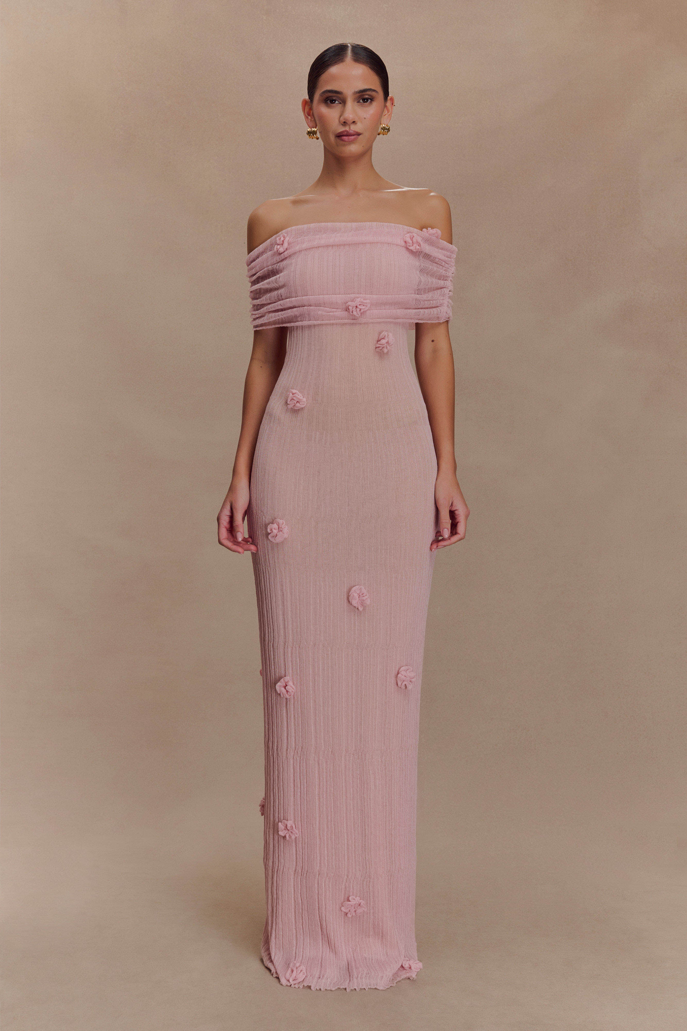 Brynn Orchid Knit Maxi Dress - Pastel Pink、mySite、solidvoid