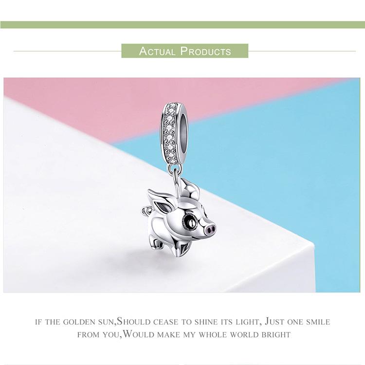 Pig Charms, Pandora Style! Thug Pig, Love You Pig and more! Sterling Silver with CZ、mySite、g9winljtr