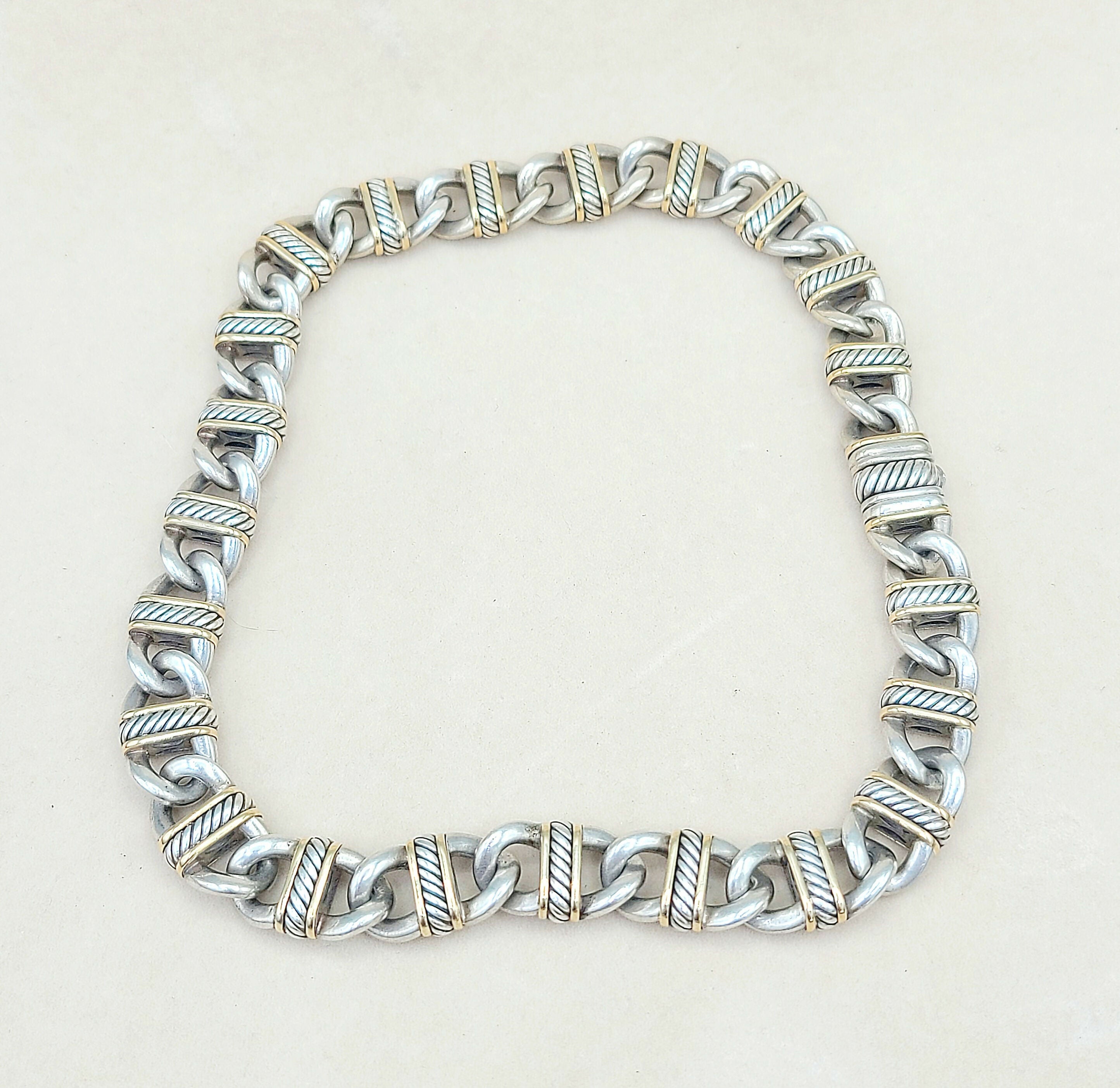 David Yurman 14mm聽Madison聽Link聽Necklace聽With Gold聽、mySite、hinf8tx79