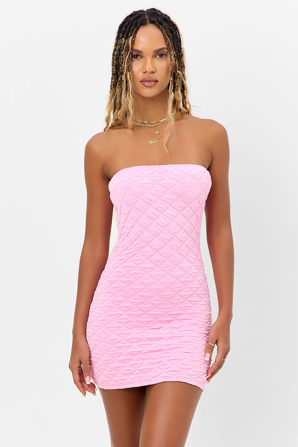  Taylor Strapless Tube Dress - Baby Pink、mySite、ashleygrahame