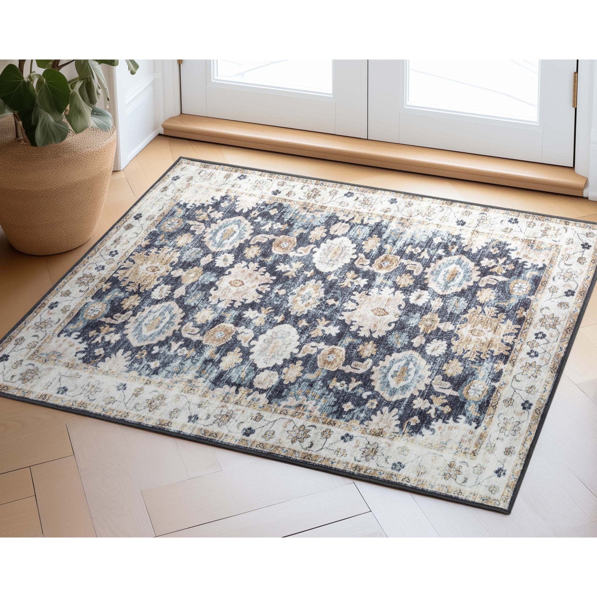 Elle Basics Gala Oriental Easy-Clean Washable Rug by Well Woven - Durable, Non-Slip, Low-Profile Design for Home Comfort、mySite、gigharbornorthrealestate