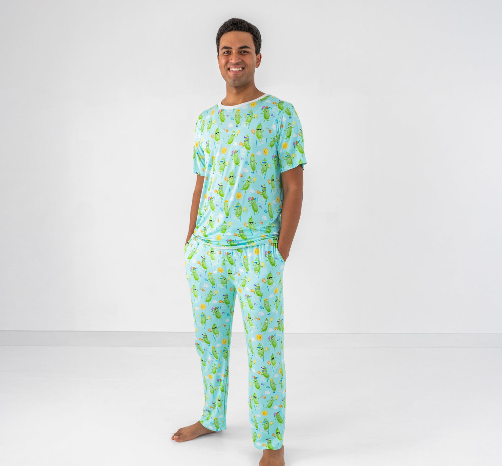  Pickle Power Men's Short Sleeve Pajama Top、mySite、layawaytickets