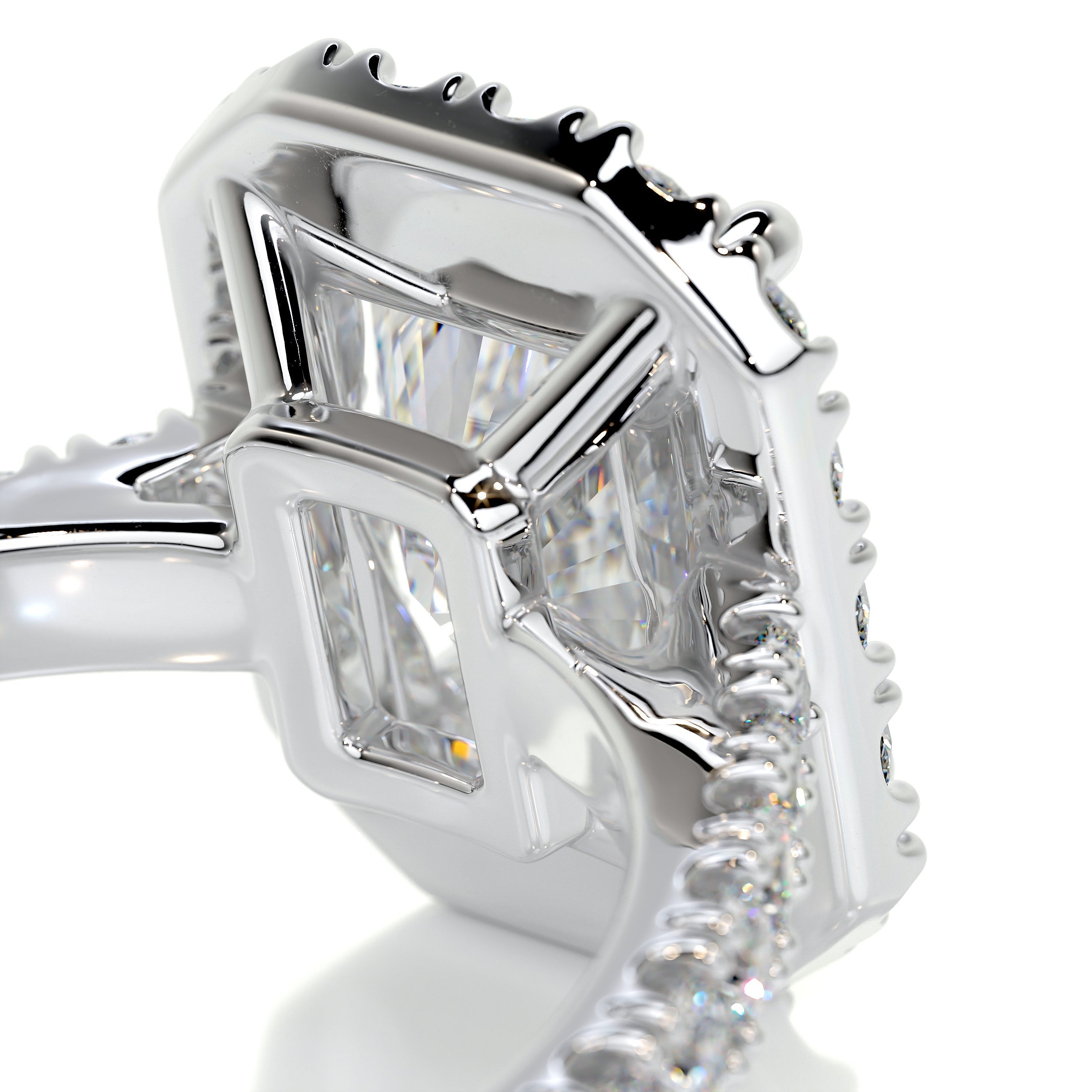 Andrea Moissanite & Diamond Ring -14K White Gold (RTS)、mySite、hinf8tx79