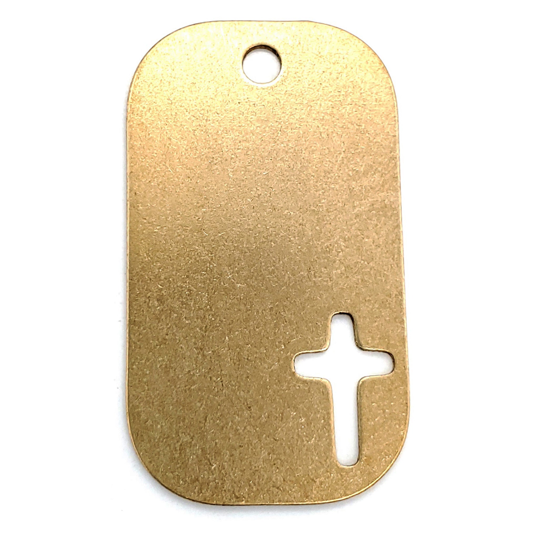Brass Blank Cross Cutout Dog Tag Pendant / SBB0203、mySite、dreamappss