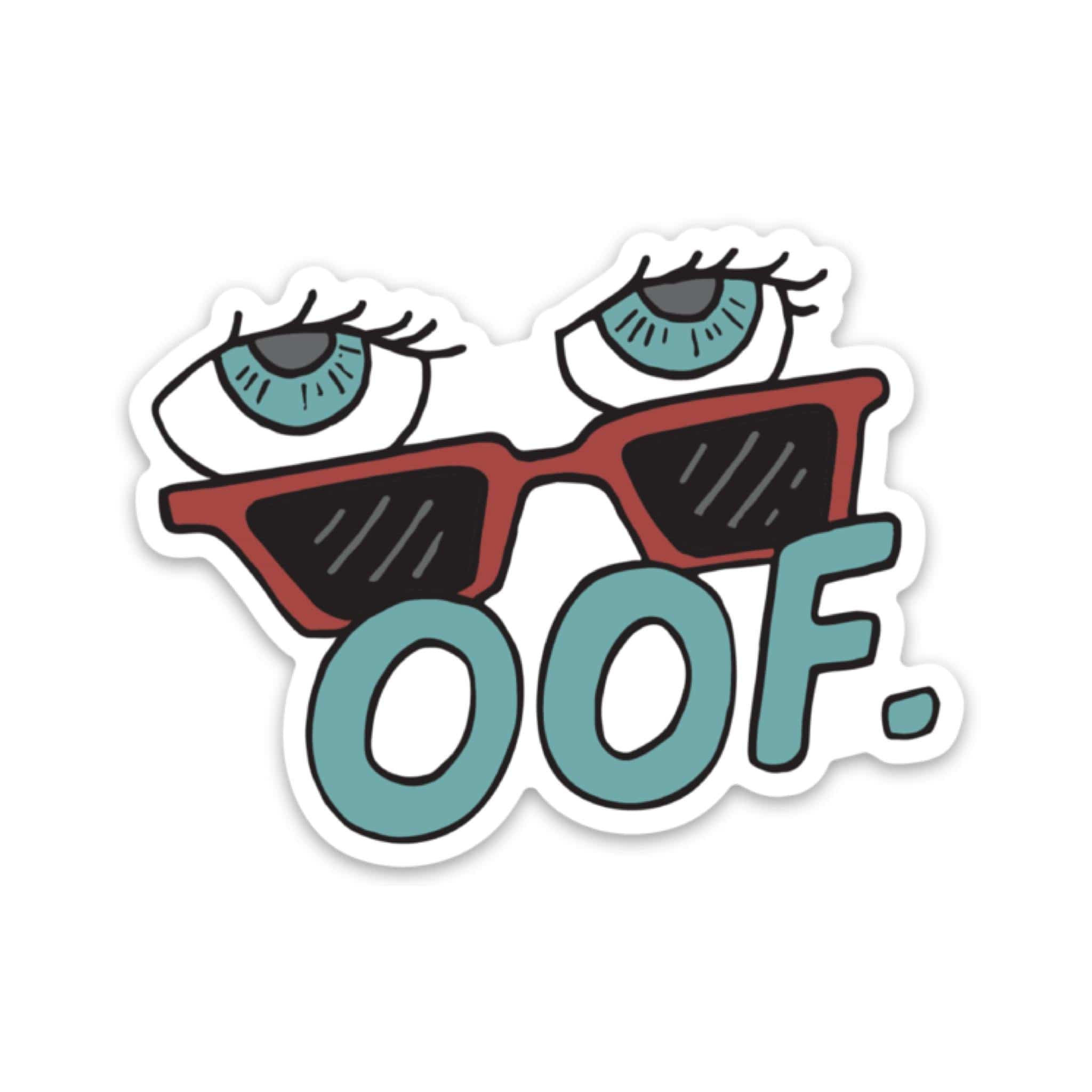  oof - Blue Sunglasses Sticker、mySite、elrpsem3k