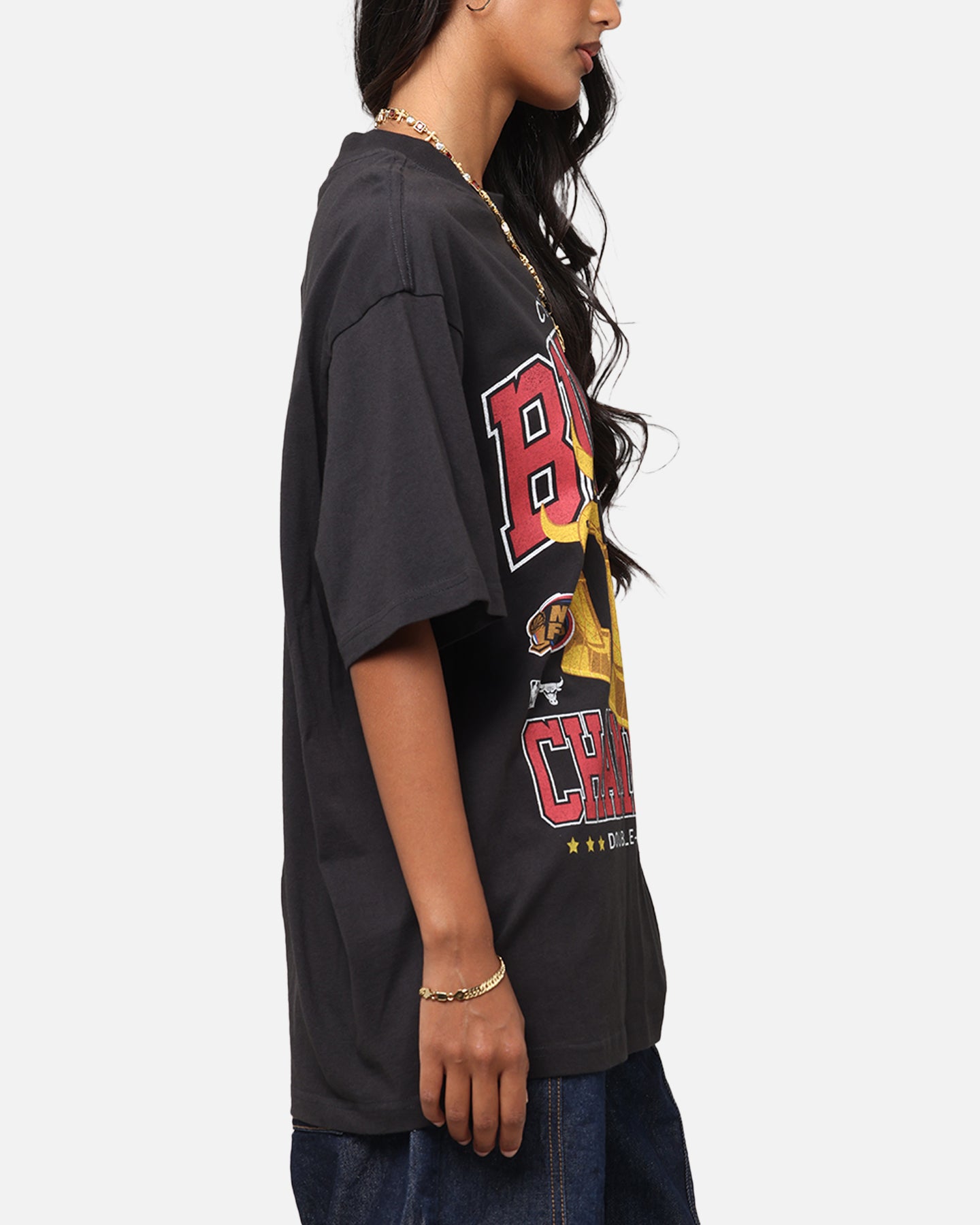Mitchell & Ness Chicago Bulls Pinnacle T-Shirt Faded Black、mySite、zt4zffjzw