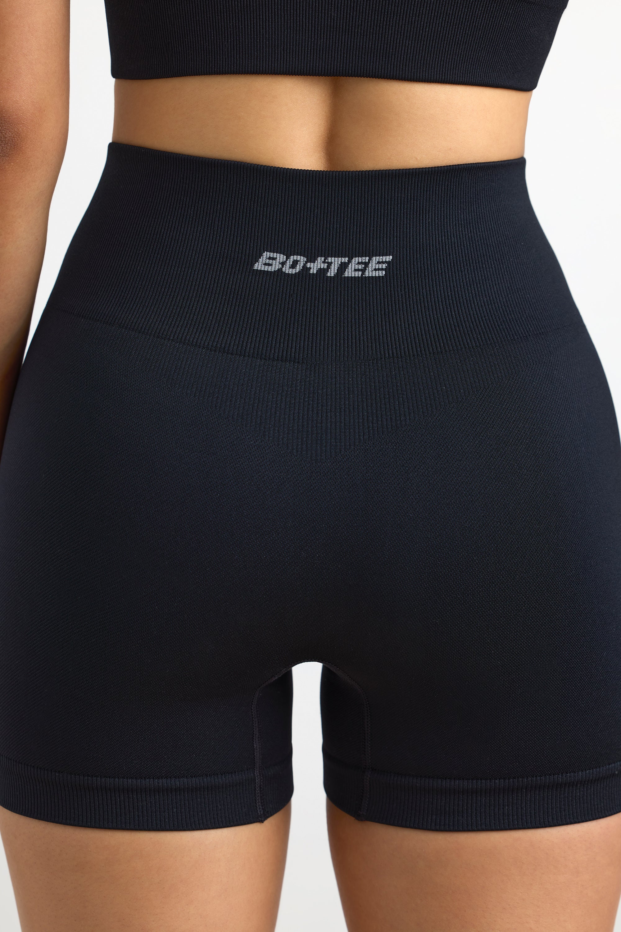 Super Sculpt Seamless Mini Shorts in Black、mySite、solidvoid