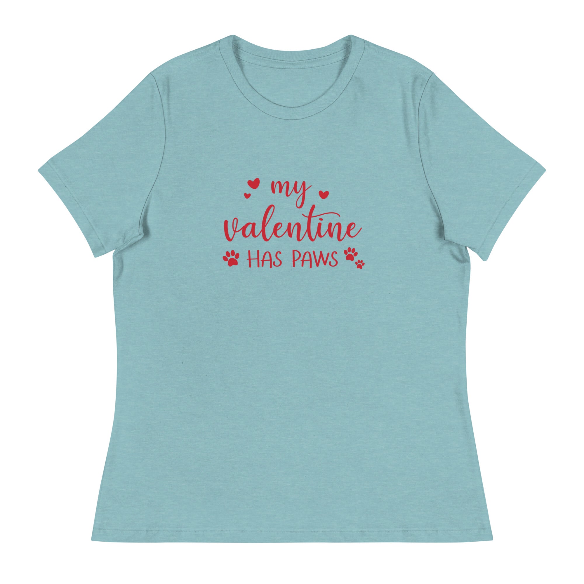 My Valentine Has Paws Women's Relaxed T-Shirt、mySite、camillekostekn