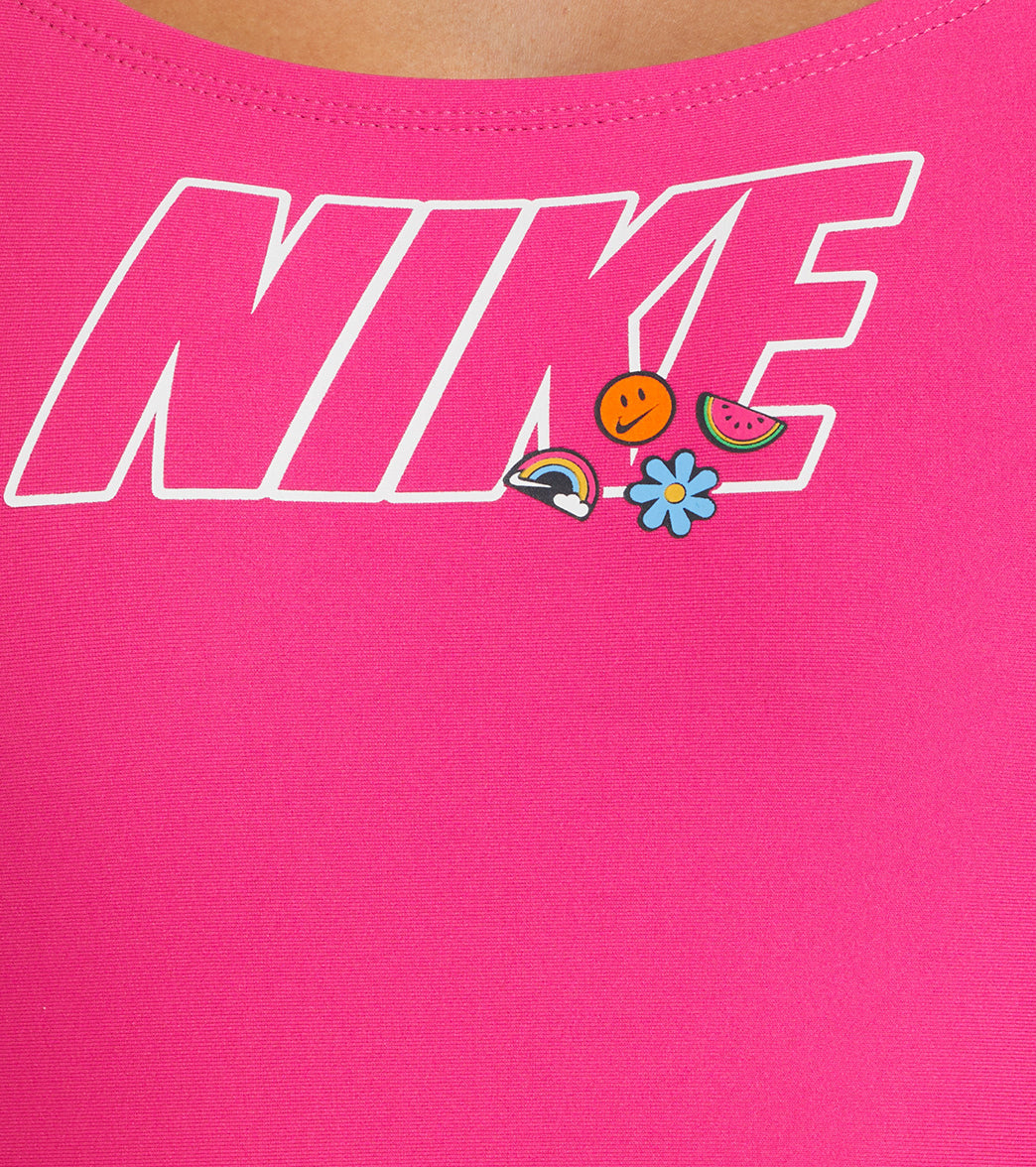 Nike Women's HydraStrong Charm Multi Gfx Crossback One Piece Swimsuit、mySite、noshort