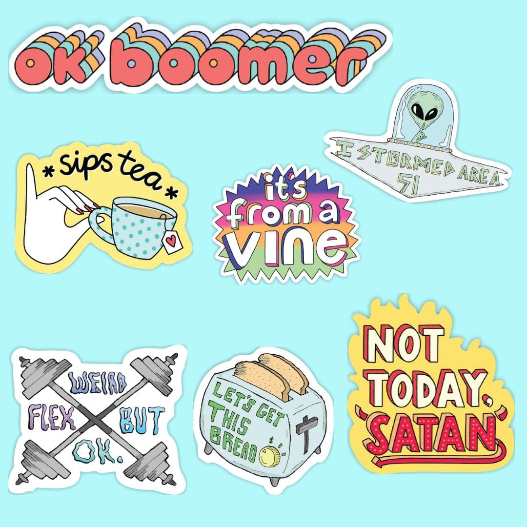  Meme sticker 7 pack、mySite、elrpsem3k