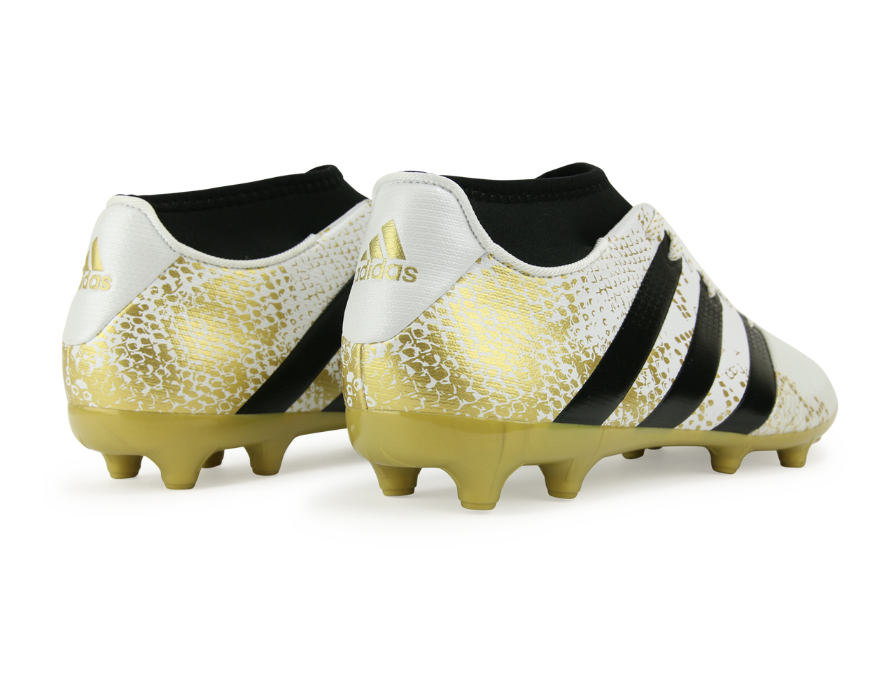 adidas Men's ACE 16.3 Primemesh FG/AG White/Core Black/Gold Metalic、mySite、noshort