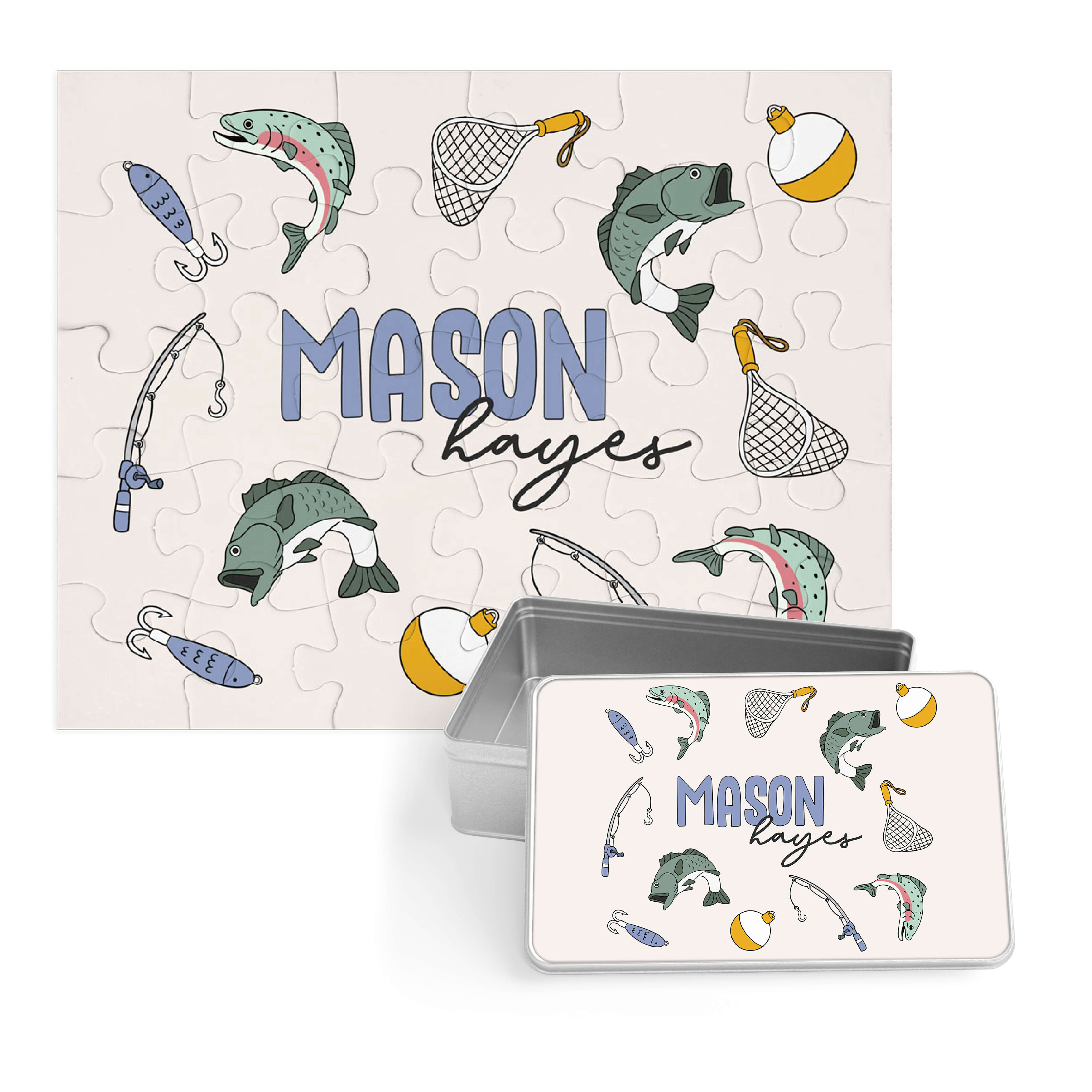  Kids Personalized 30 Piece Puzzle | Catch of the Day、mySite、layawaytickets