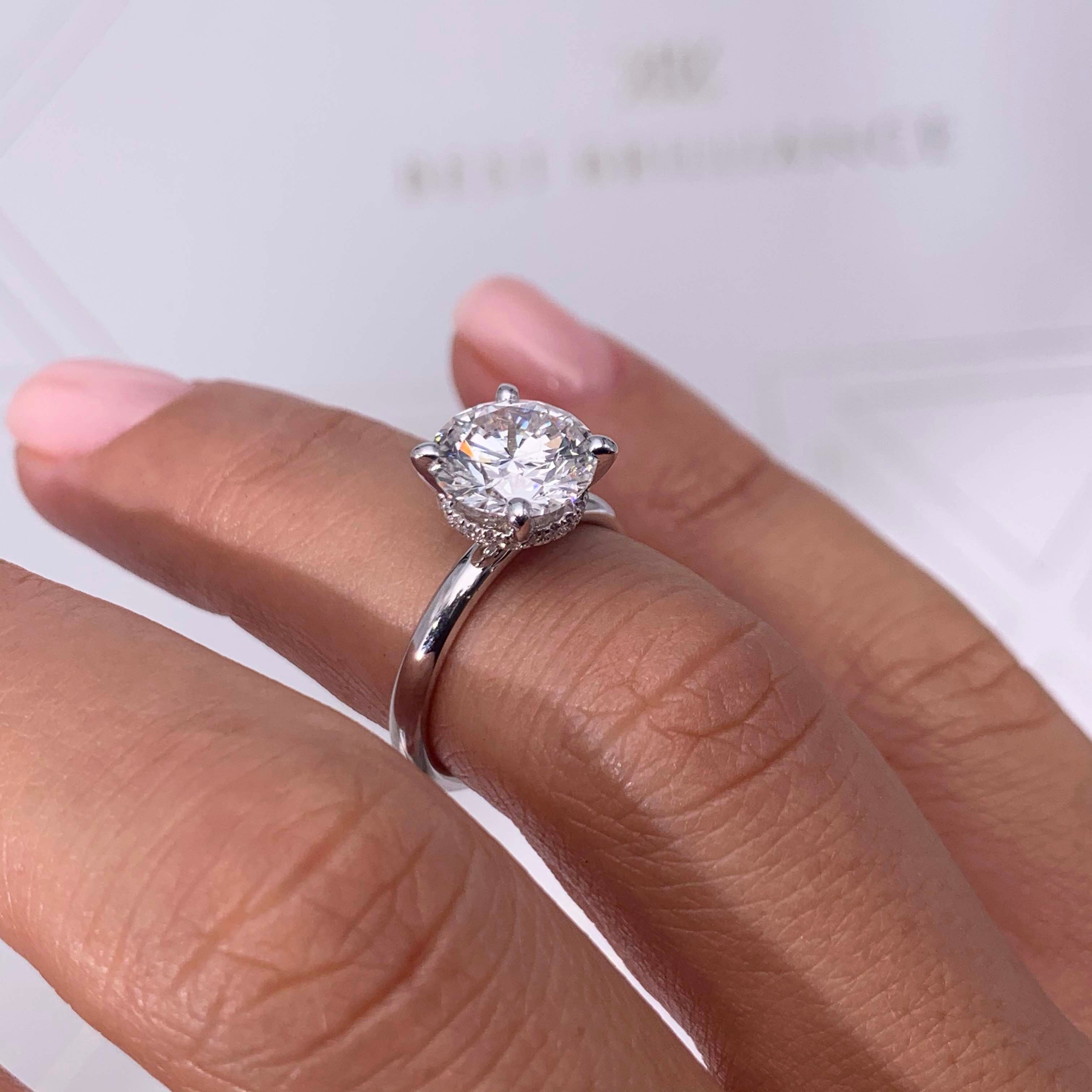 Willow Lab Grown Diamond Ring -14K White Gold、mySite、hinf8tx79