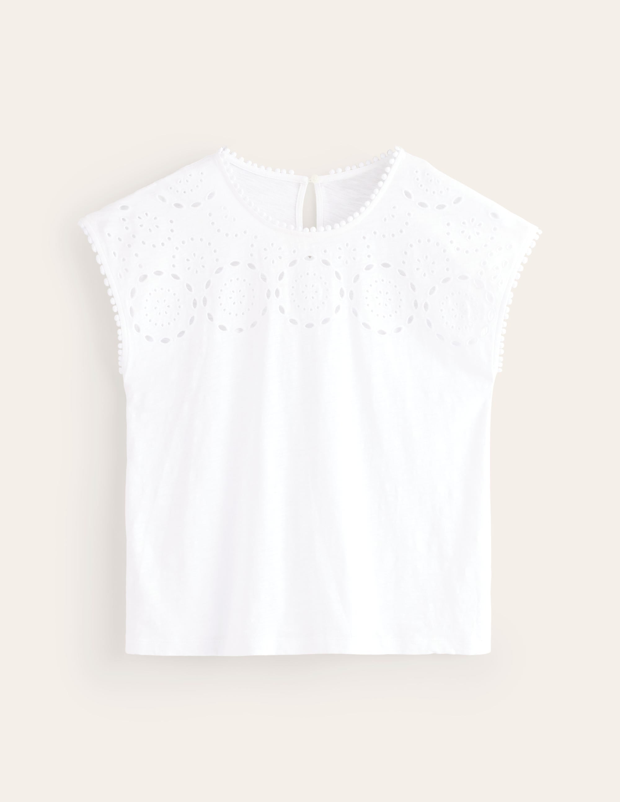  Sasha Broderie T-Shirt-White、mySite、ashleygrahame