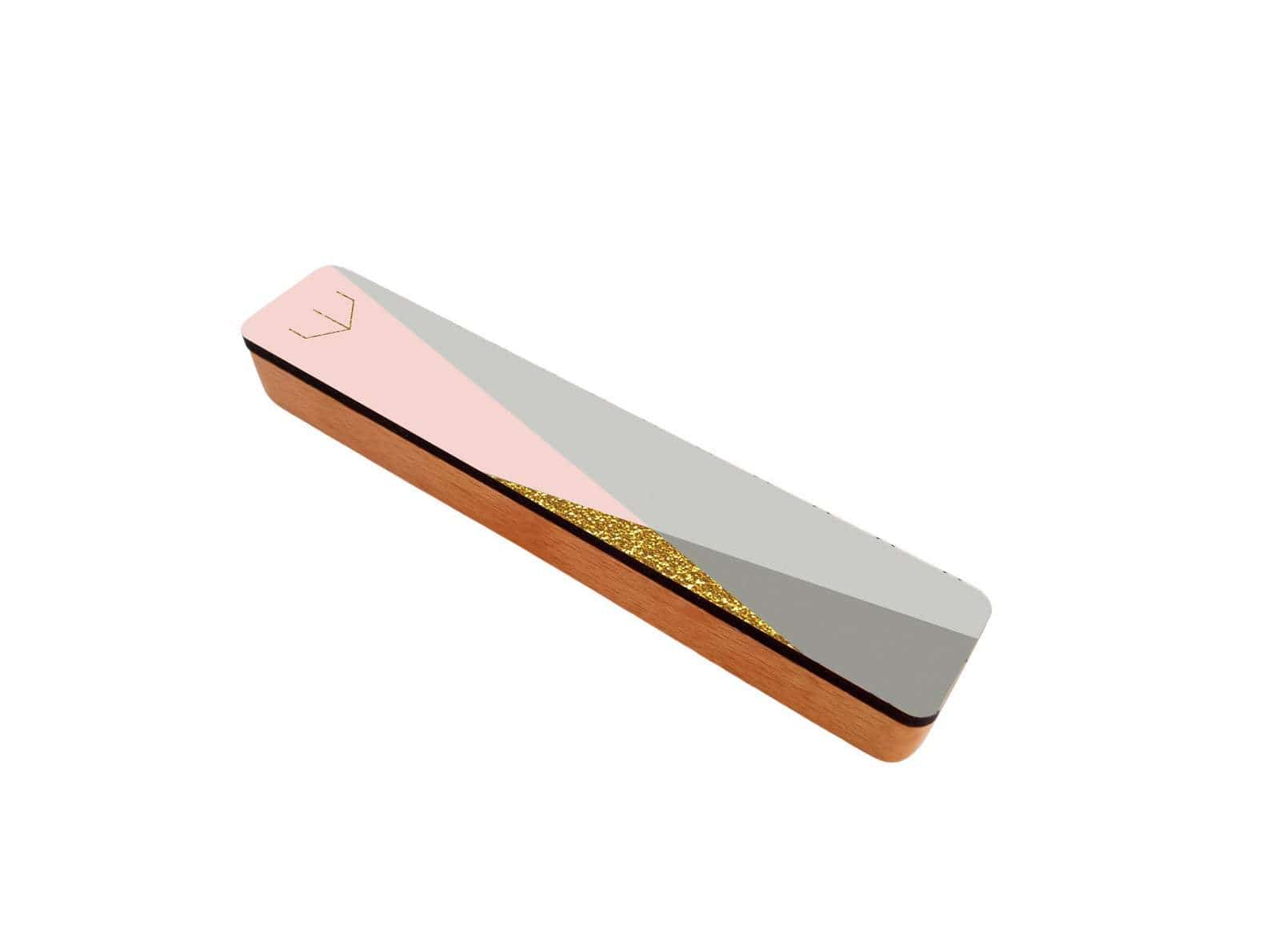 Modern Geometric Mezuzah by Gala Studio - Gray, Blue, Light Blue or Pink、mySite、topwebapps