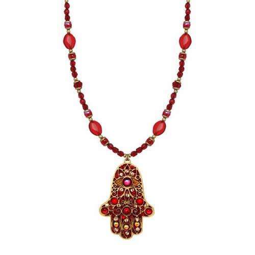 Michal Golan Red Hamsa Necklace、mySite、topwebapps