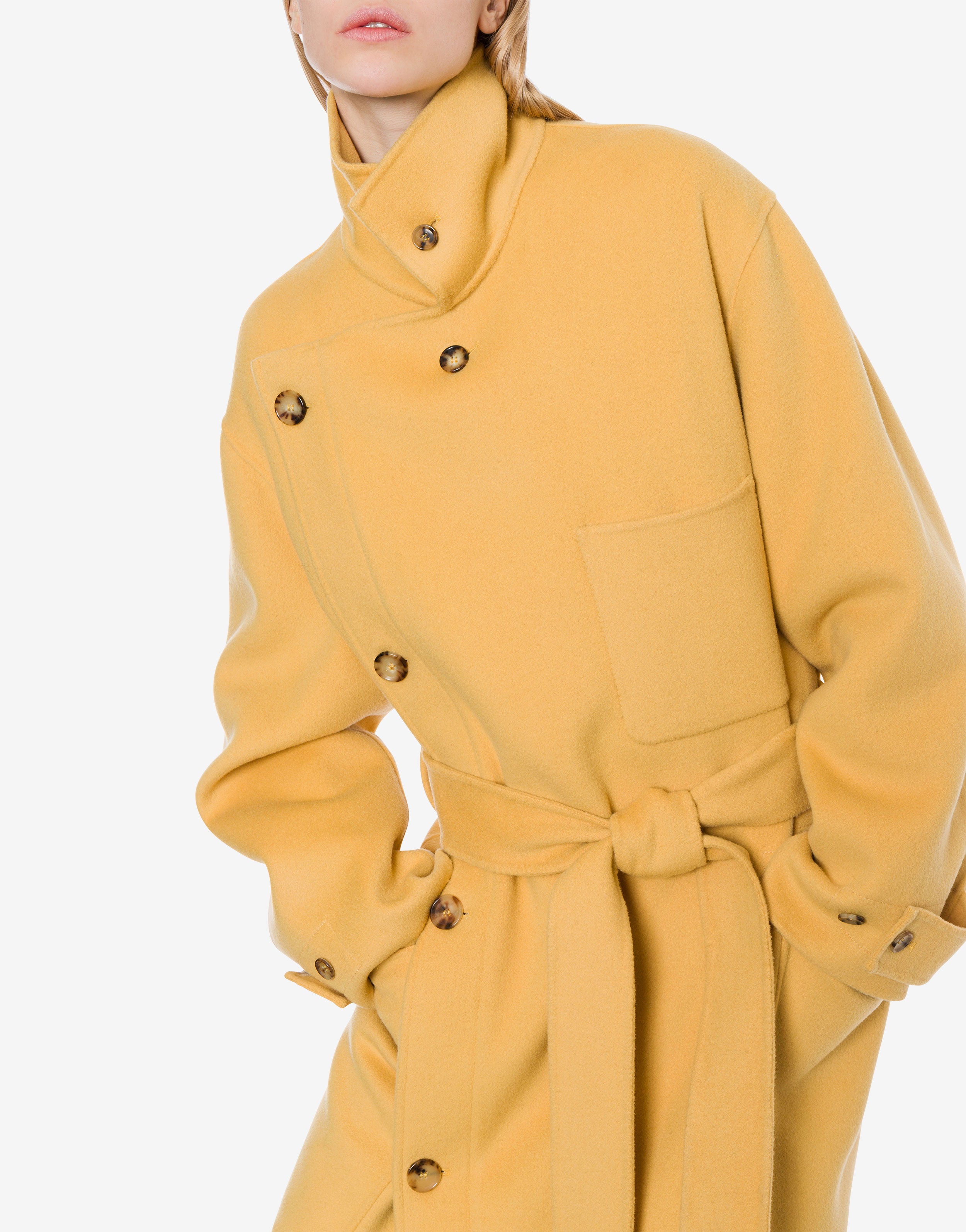 Maxi cappotto in panno di lana double、mySite、aoinhome