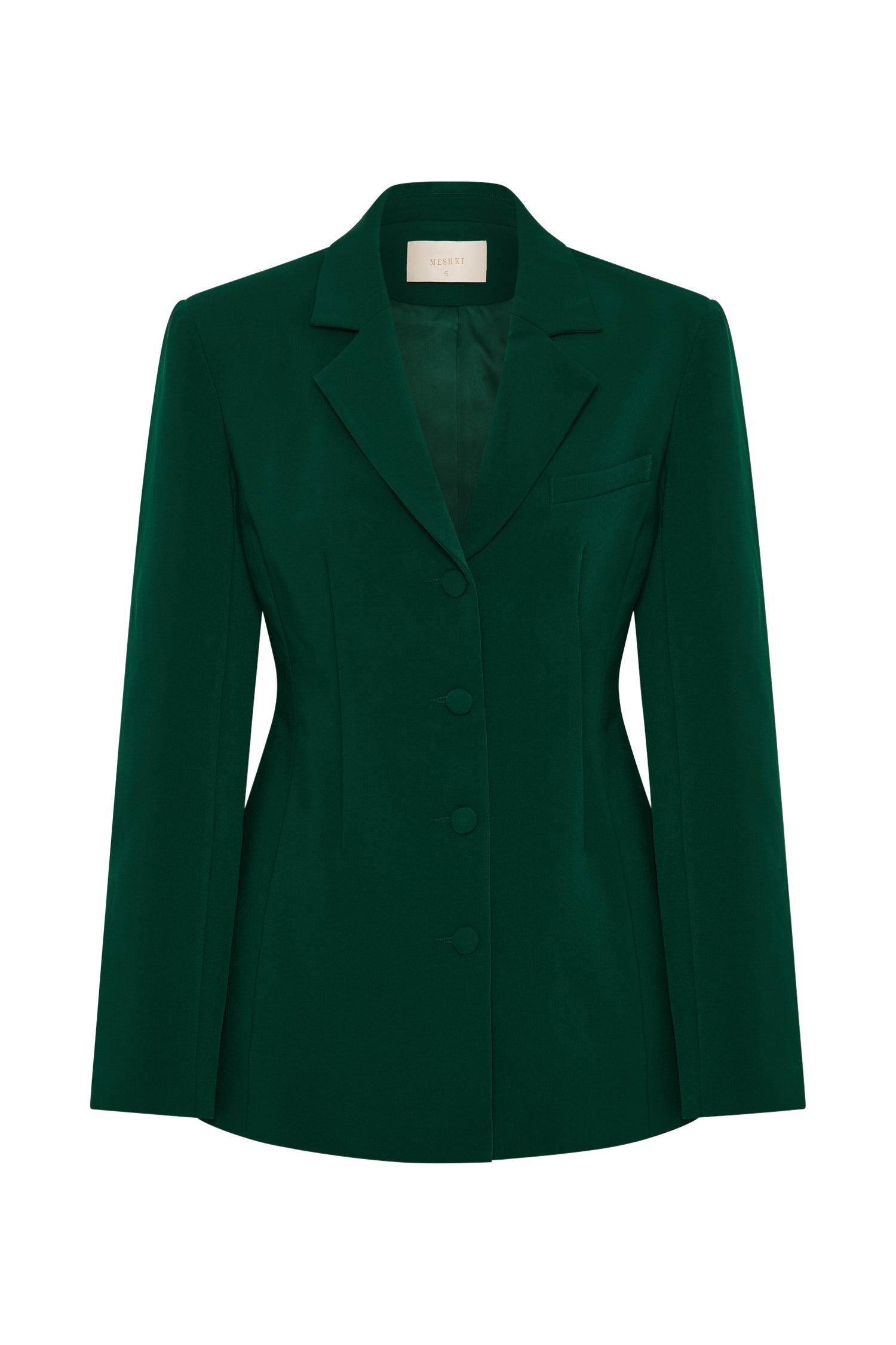 Greer Hourglass Suiting Blazer - Forest Green、mySite、solidvoid