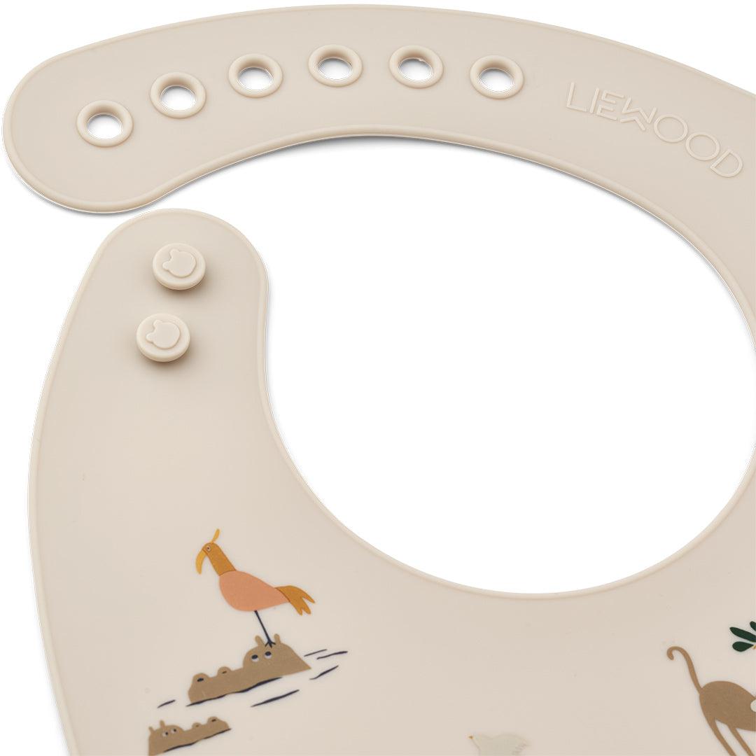  Liewood Tilda Silicone Bibs - 2 Pack - Sandy - All Together、mySite、merchandisen