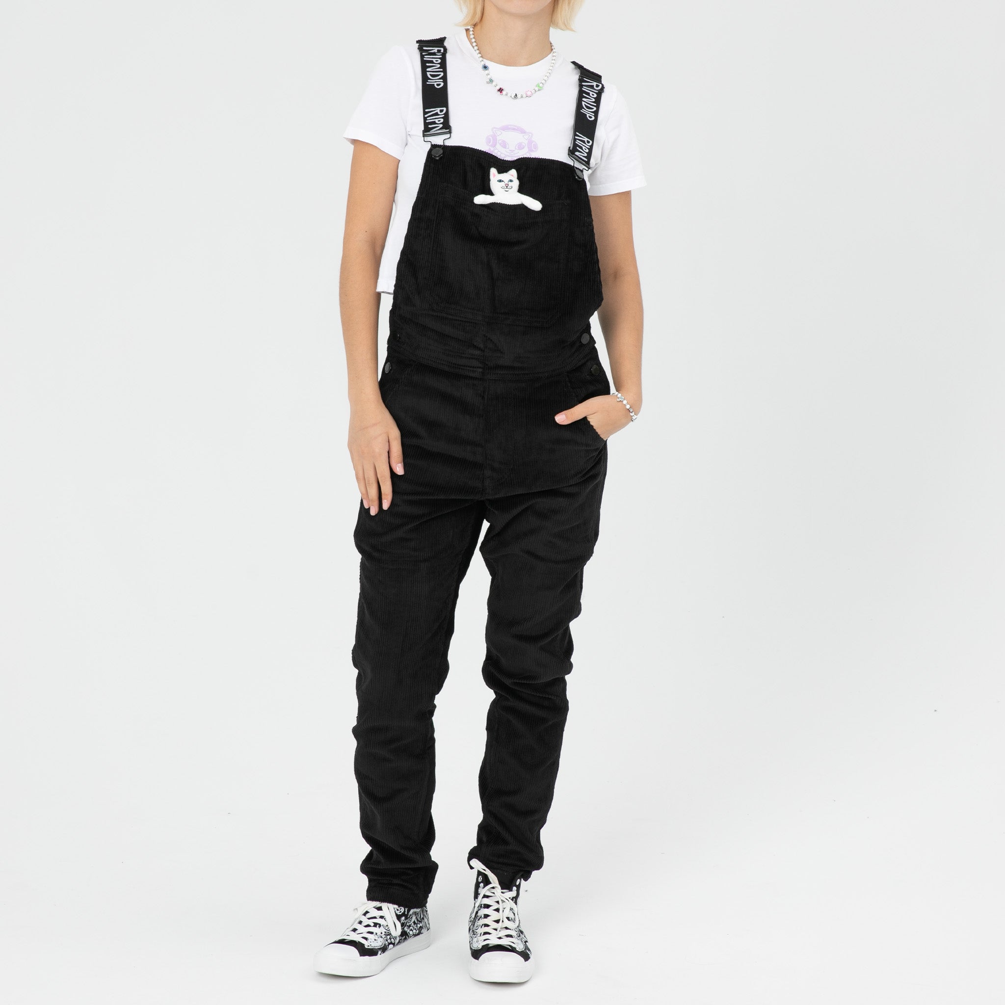  Nermy Buddy Corduroy Overalls (Black)、mySite、merchandisen