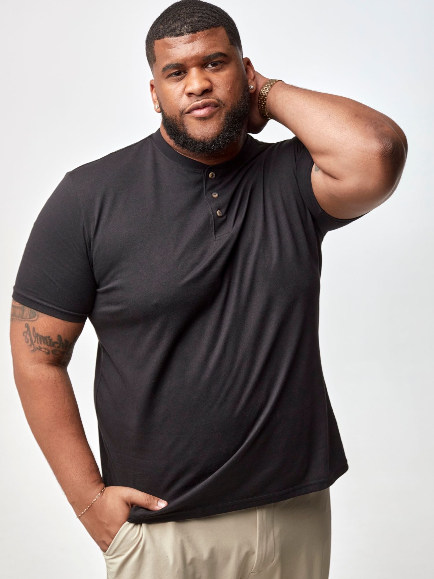  Foundation Short Sleeve Henley 3-Pack、mySite、ghnorth