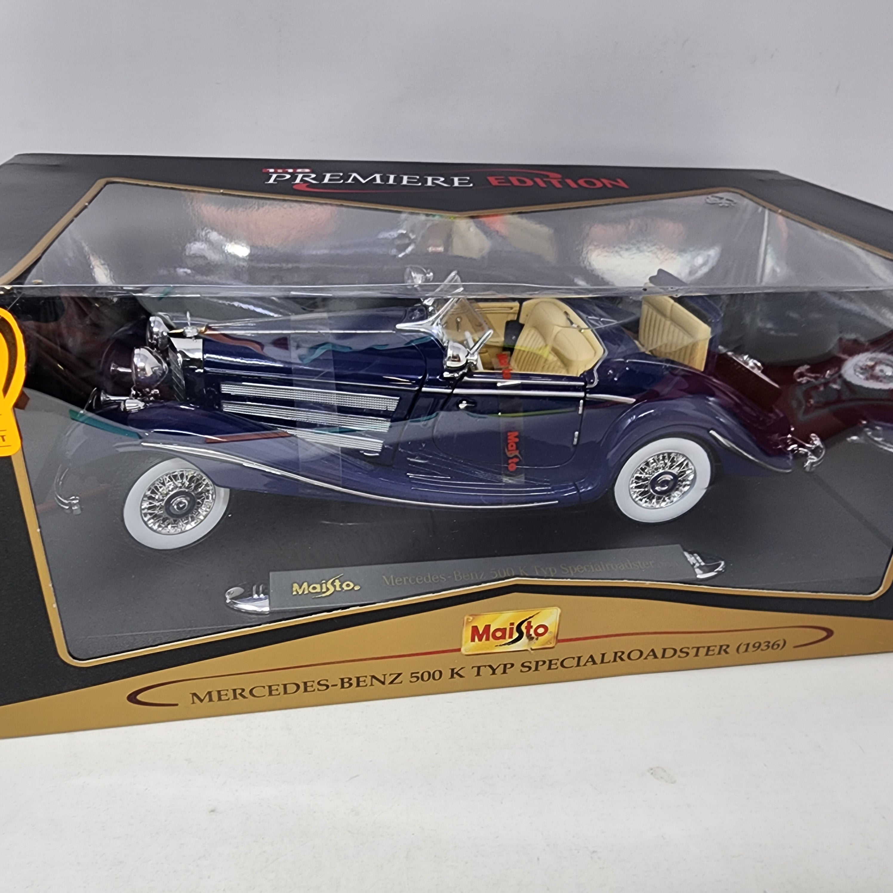 Mercedes-Benz 500 K TYP Special Roadster 1936 * Maisto Premiere Edition 1/18 Scale、mySite、hgirdovlk