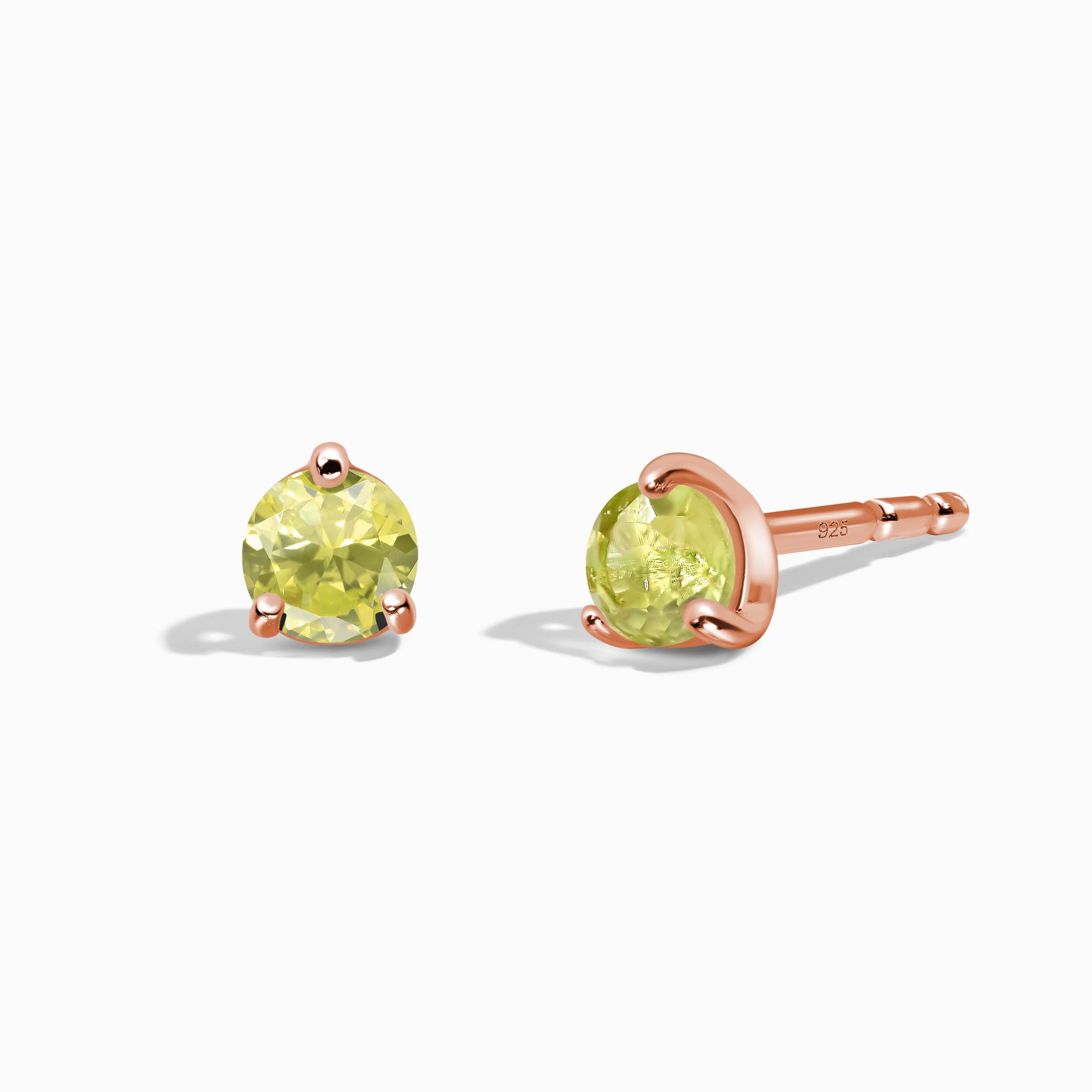 Peridot Round Studs - August Birthstone、mySite、hinf8tx79