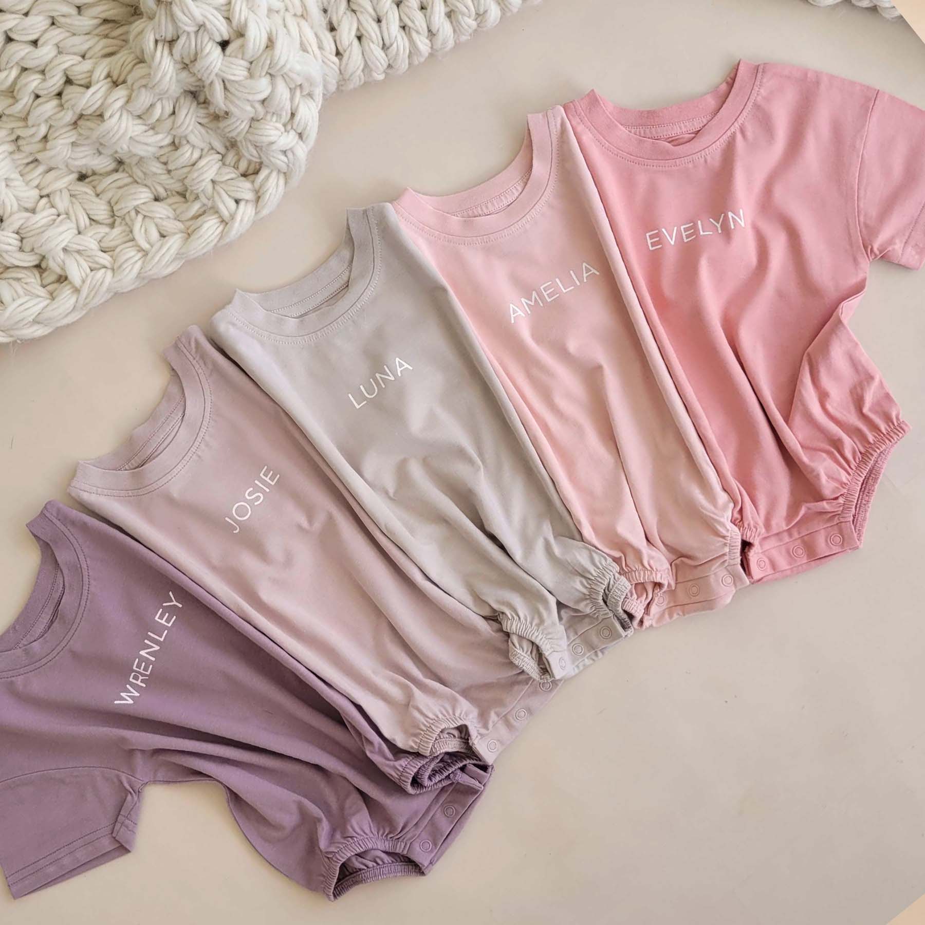  Personalized Short Sleeve Bubble Romper | Sweet & Sassy、mySite、layawaytickets