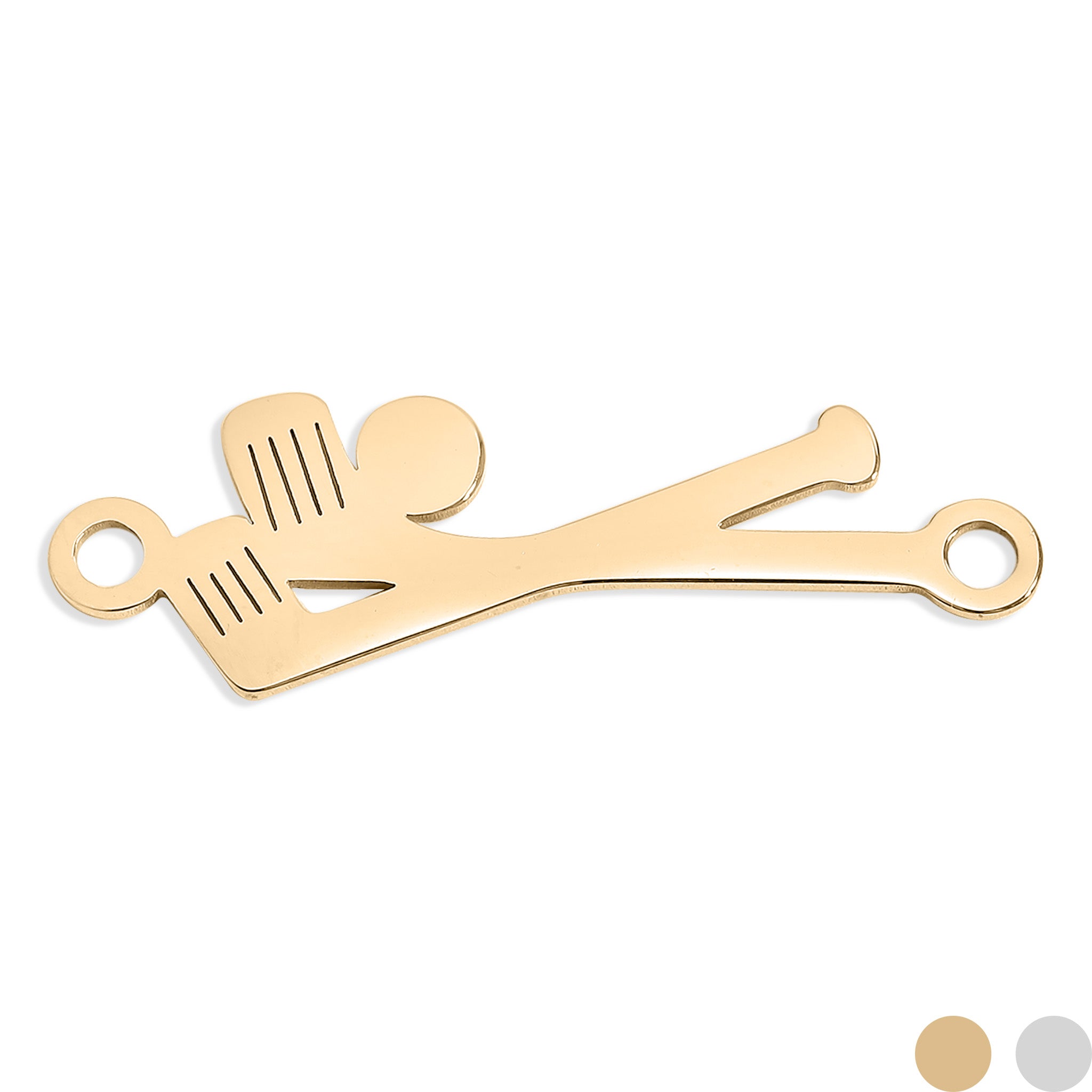 18K Gold PVD Stainless Steel Golf Club Connector Charm / PDL0164、mySite、dreamappss