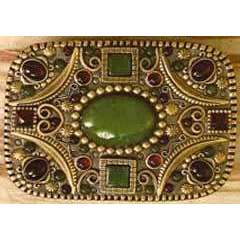 Michal Golan Garnet and Jade Belt Buckle、mySite、topwebapps