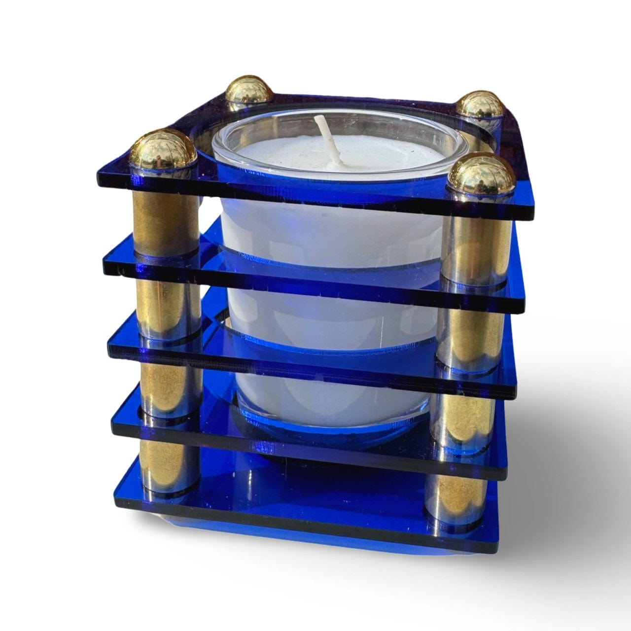 Layered Yahrzeit Candle Holder by Joy Stember - Cobalt Blue、mySite、topwebapps