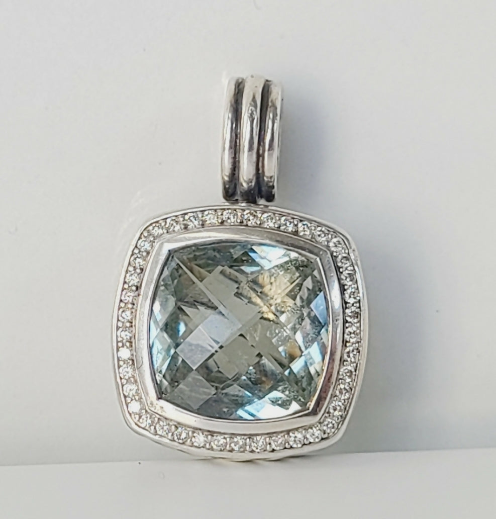 David Yurman Albion 14mm Prasiolite Diamond Pendant、mySite、hinf8tx79