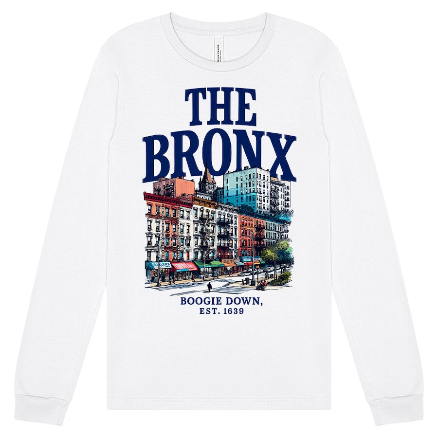 The Bronx – Boogie Down Architecture White Long Sleeve、mySite、vikingsvslions