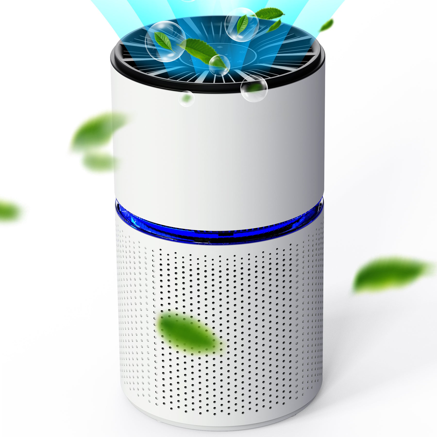 BREEZOME H13 HEPA Air Purifiers for Large Room(620 Sq.ft), Ultra Quiet , Display Lock,White、mySite、fannypackpong