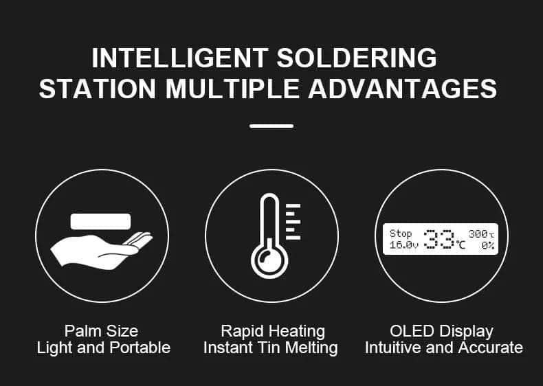 Sequre MSS12 Mini OLED Soldering Station w/ T12-BC2 Tip