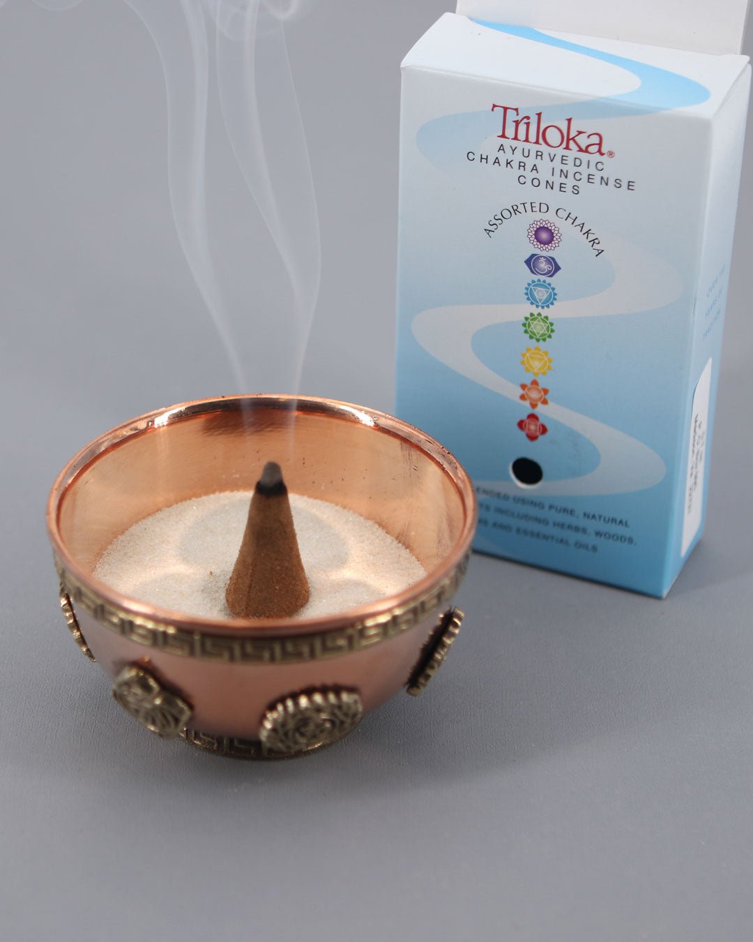 Set of Chakra Cone Incense With Chakra Bowl、mySite、topwebapps