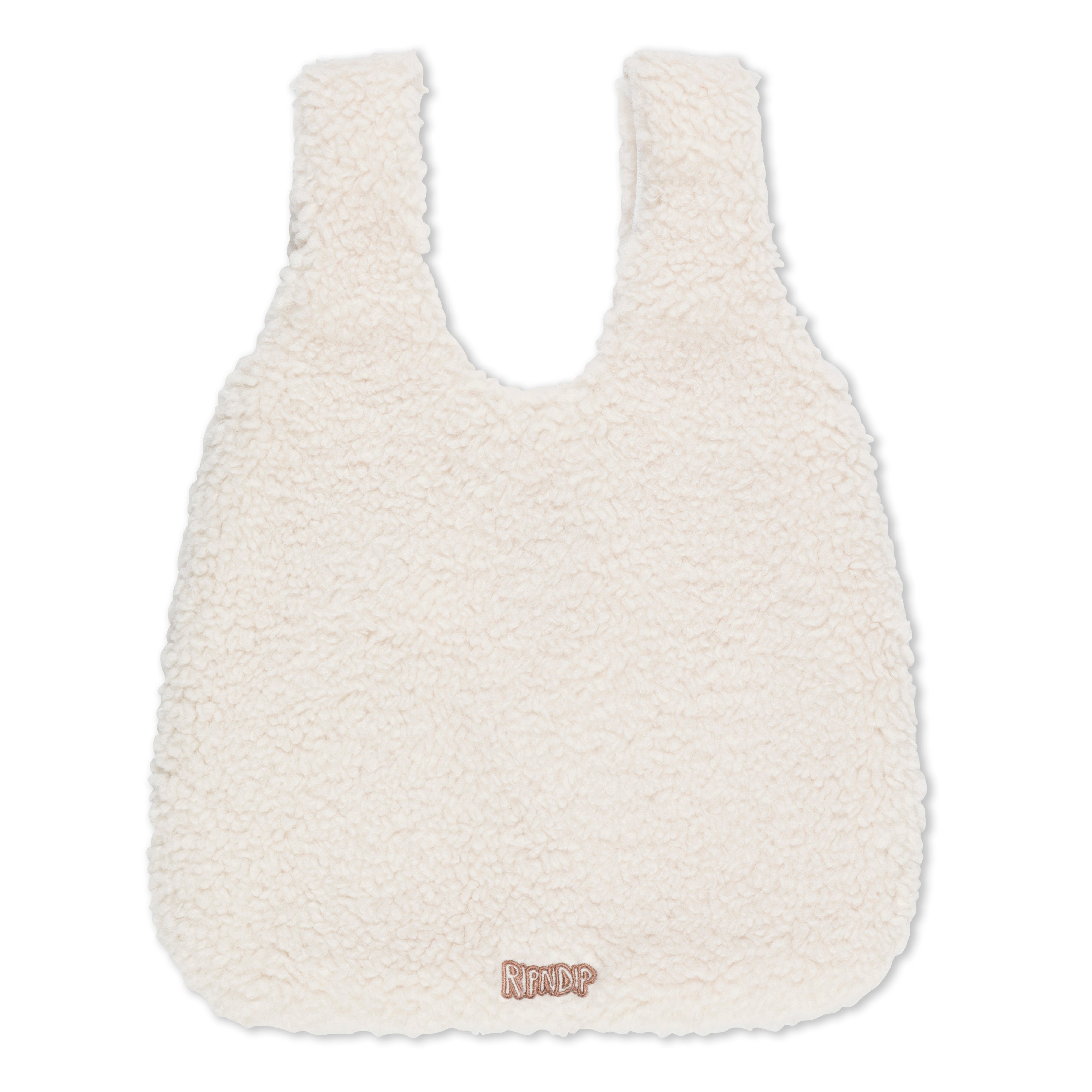  Peeking Nermal Sherpa Tote Bag (Natural)、mySite、merchandisen