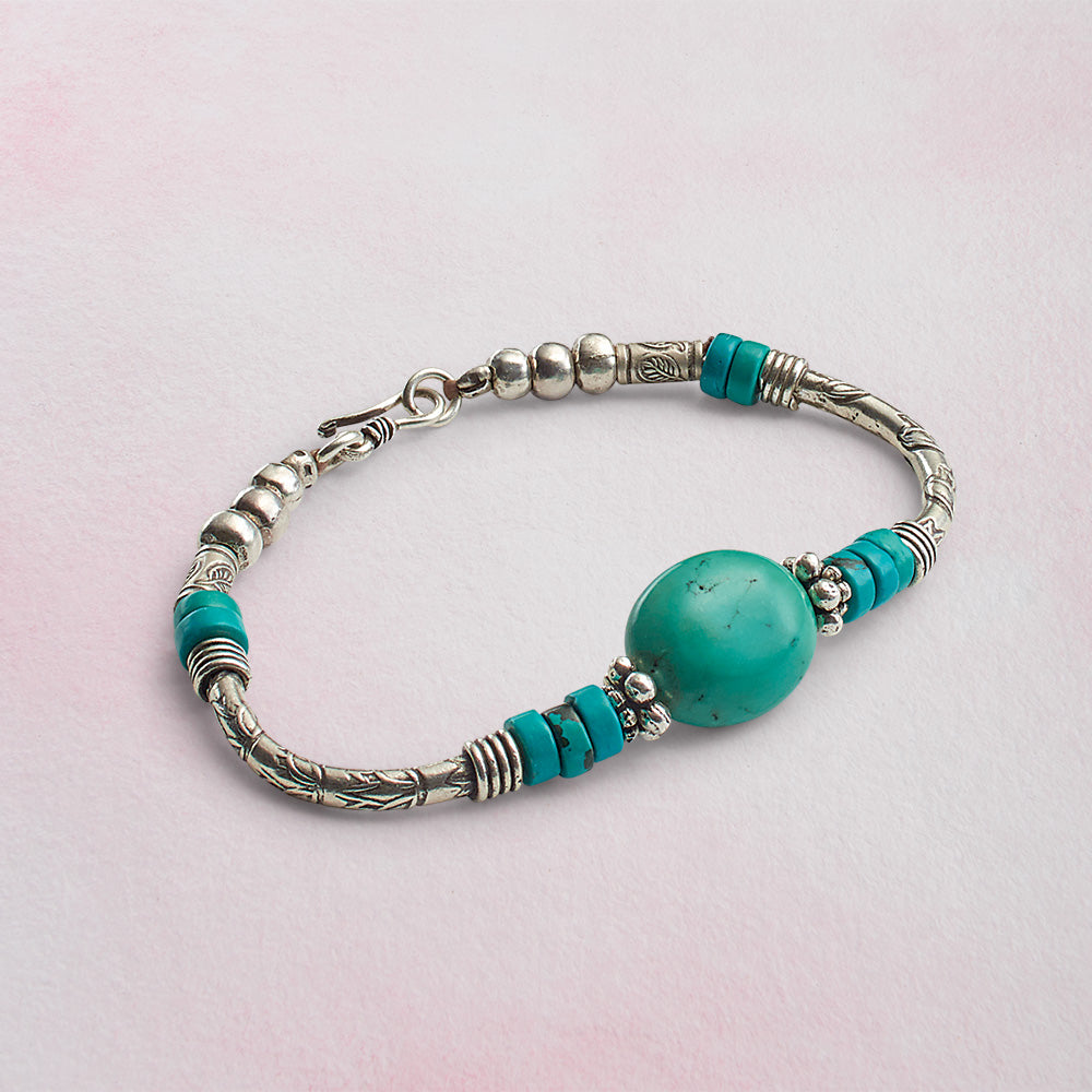 Turquoise and Sterling Silver Tribal Bracelet、mySite、topwebapps