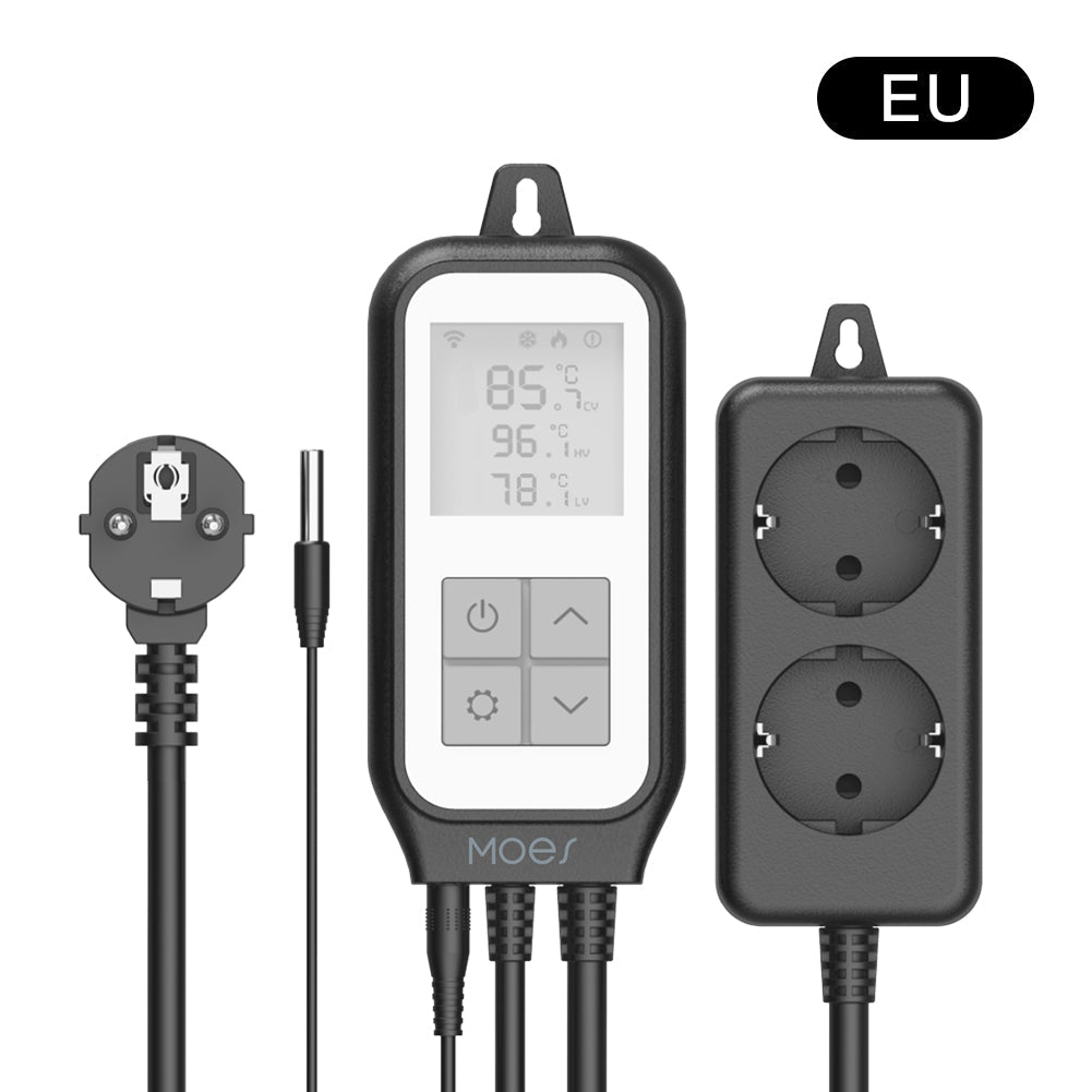 WiFi Digital Temperature Controller Thermostat Outlet Plug Heating and Cooling Mode US/EU、mySite、fannypackpong