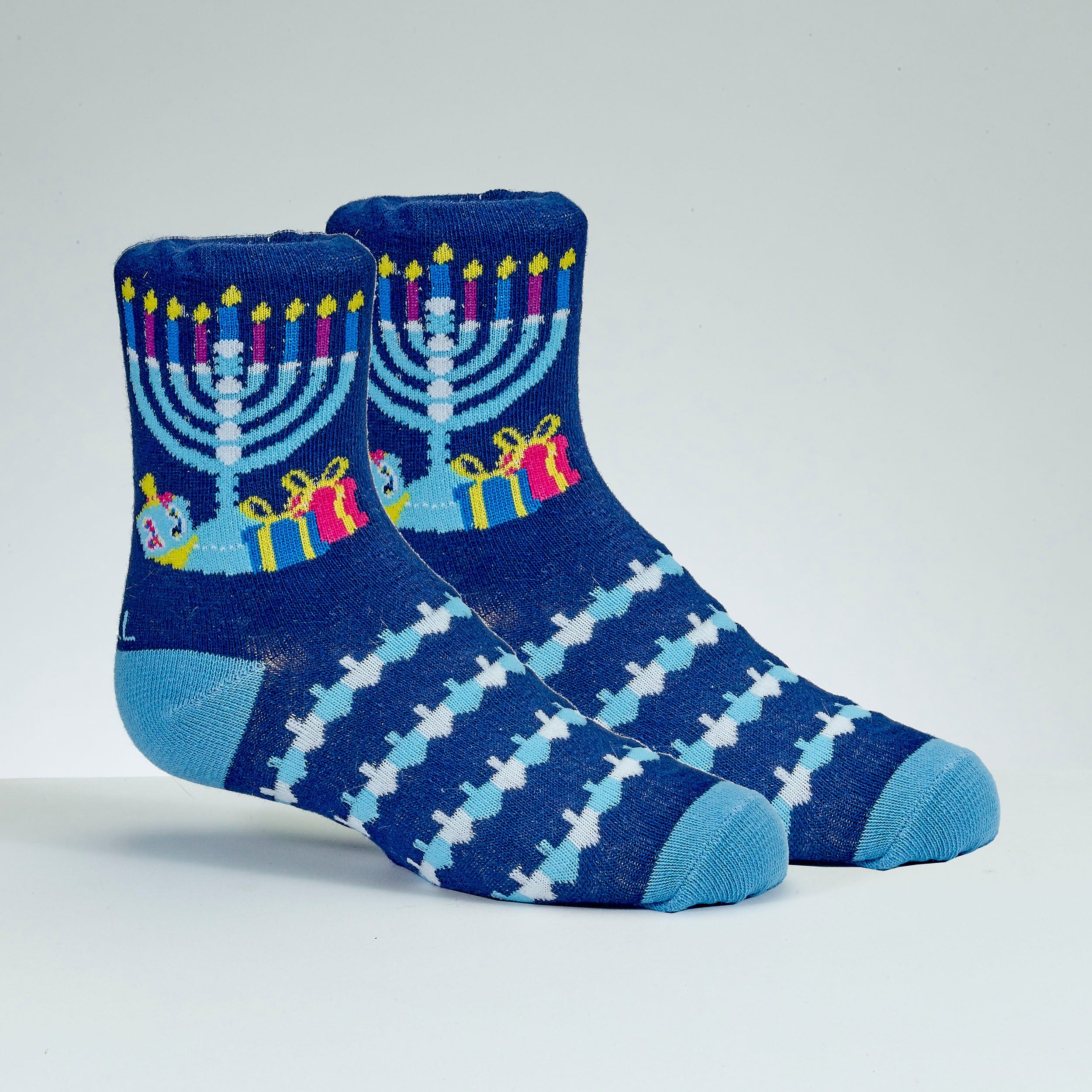 Hanukkah Ugly Sweater Youth Crew Socks、mySite、topwebapps