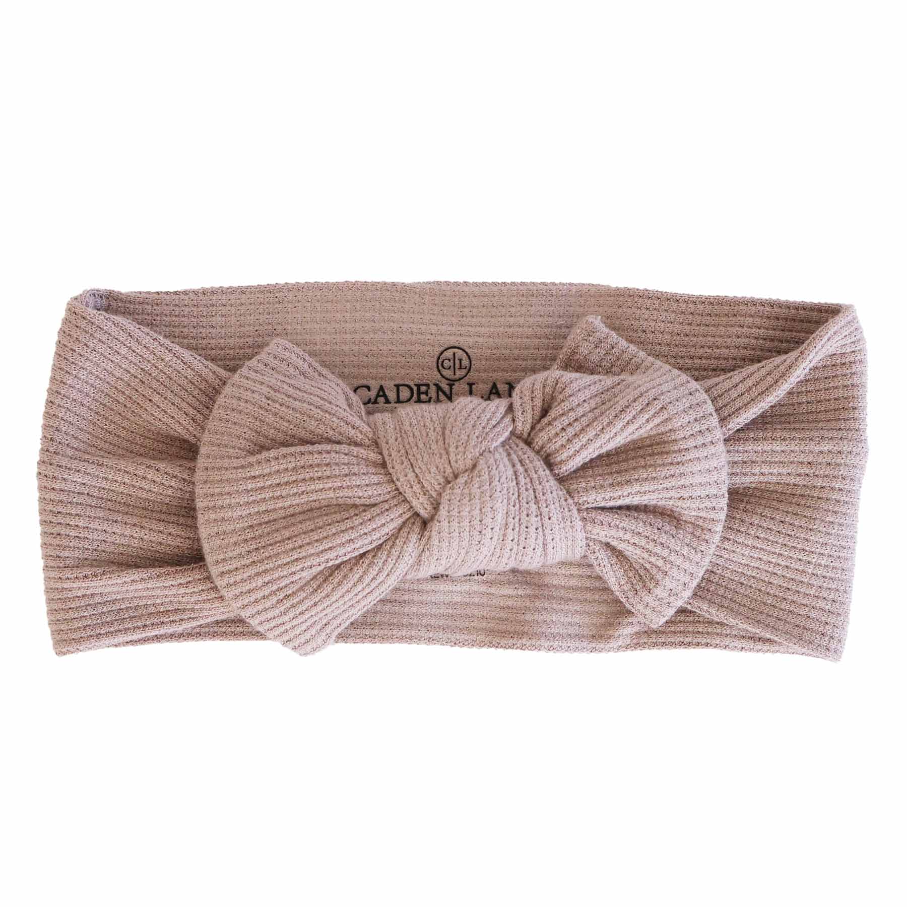  Mocha Bamboo Waffle Knit Large Bow Headwrap、mySite、layawaytickets