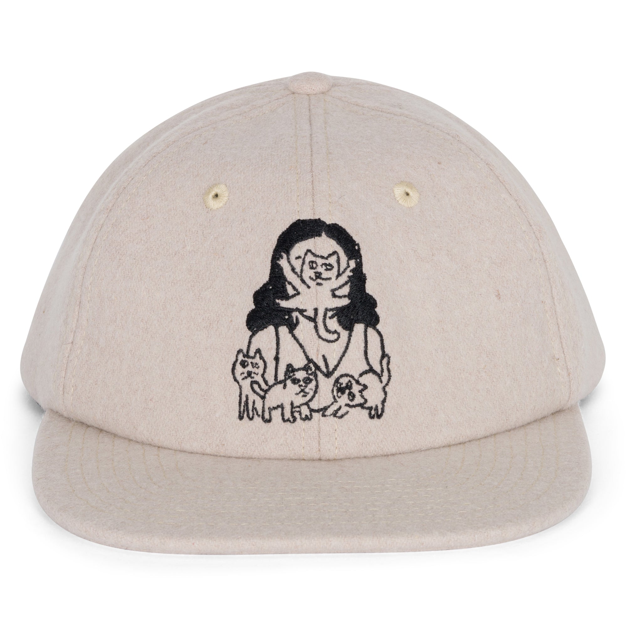  Cat Lady Wool Strapback Hat (Charcoal)、mySite、merchandisen