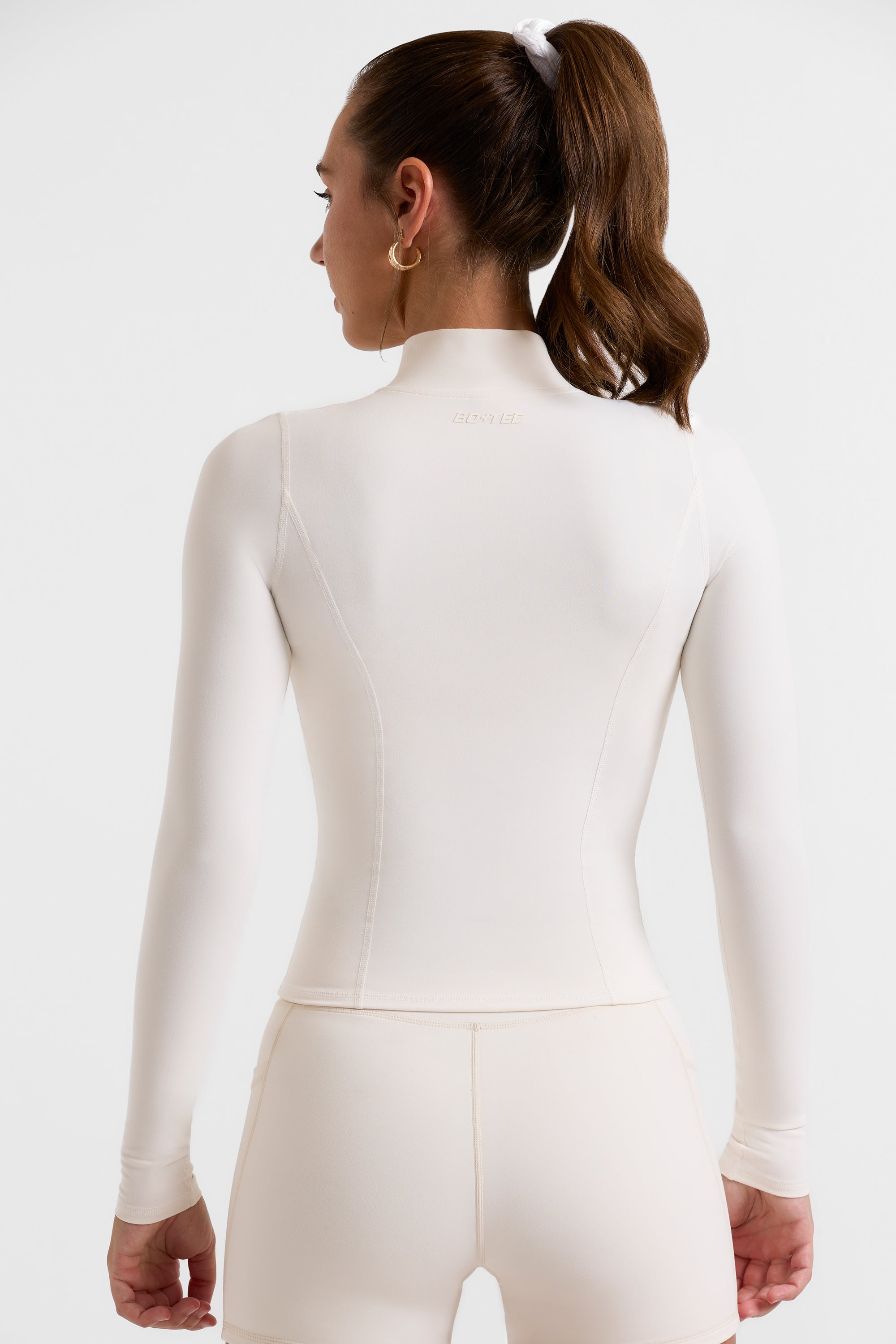 Zip Up Jacket in White、mySite、solidvoid