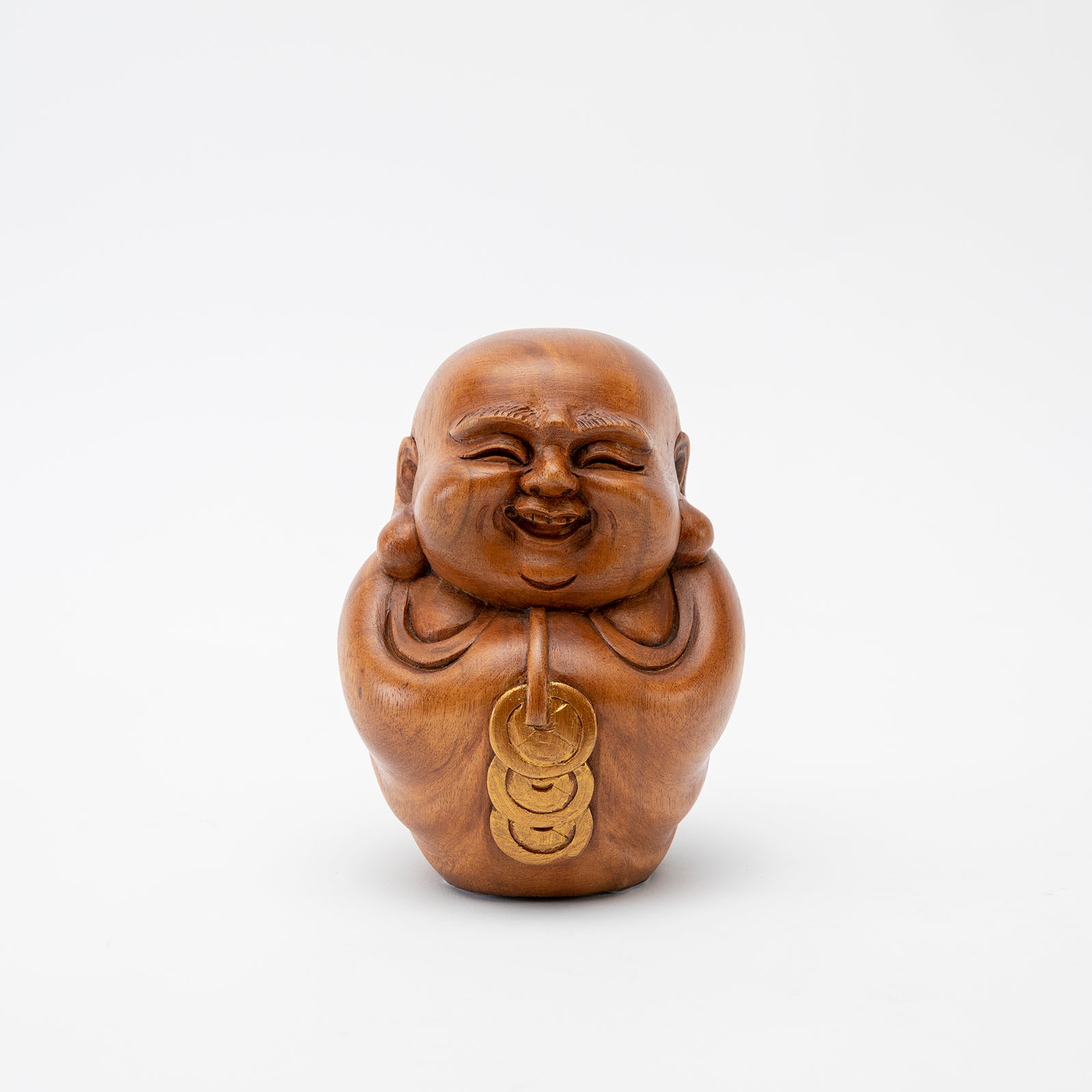 Wooden Laughing Buddha Statue 2、mySite、topwebapps