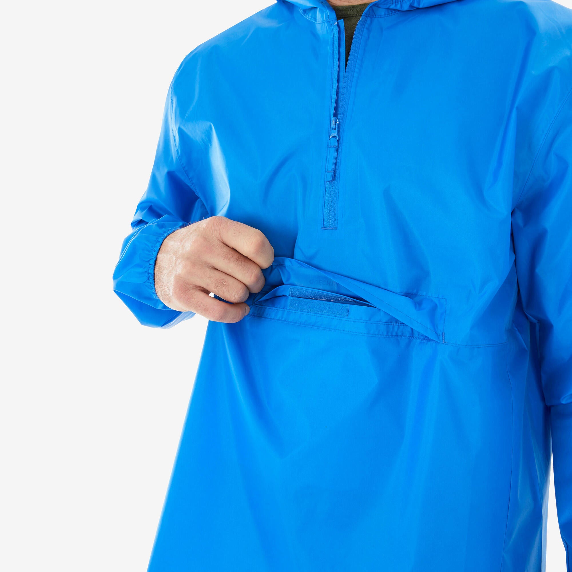 Quechua Men's Raincut Half-Zip Waterproof Rain Jacket